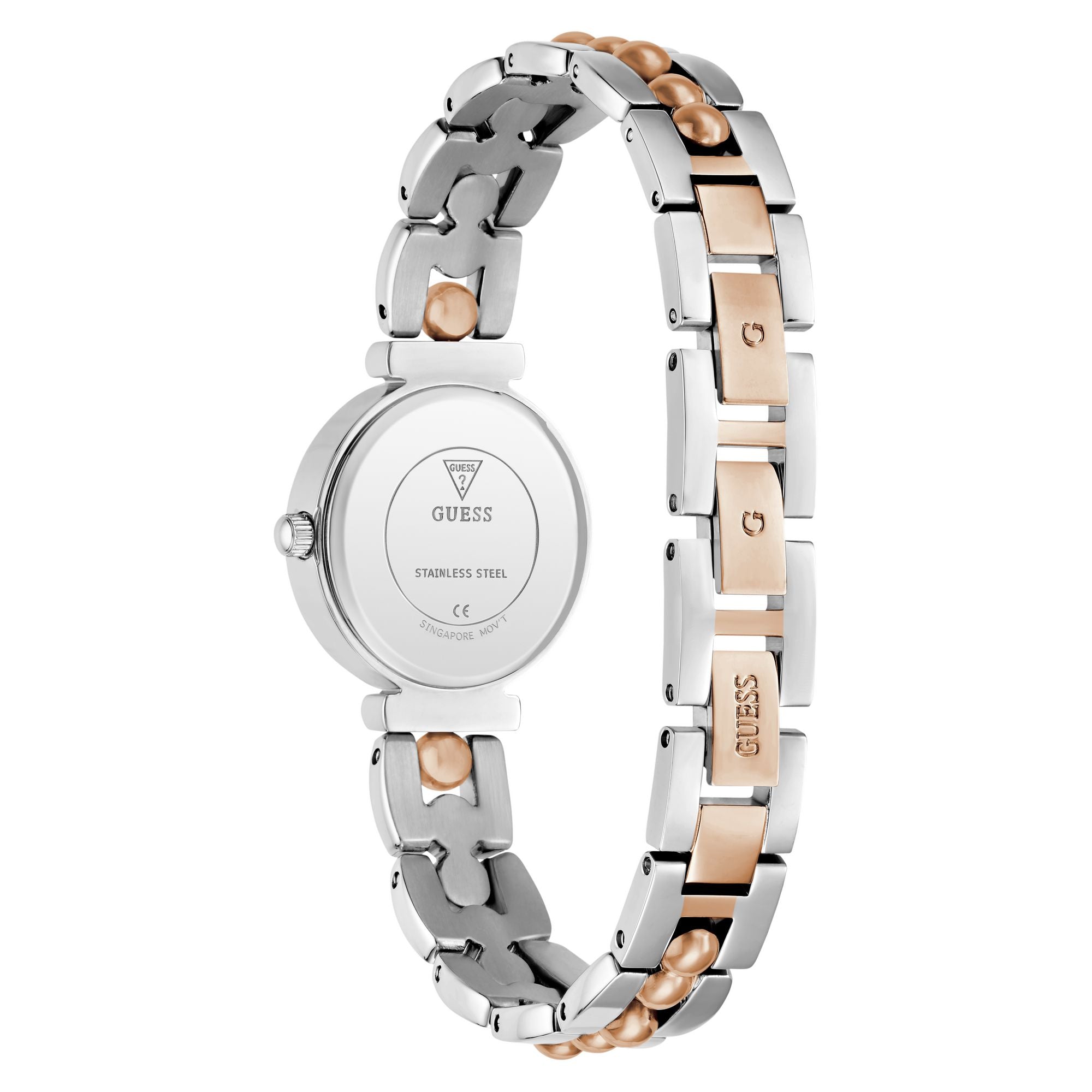 Guess Round 26mm Silver Dial Analog Women Watch - GW0994L5 Watch Guess