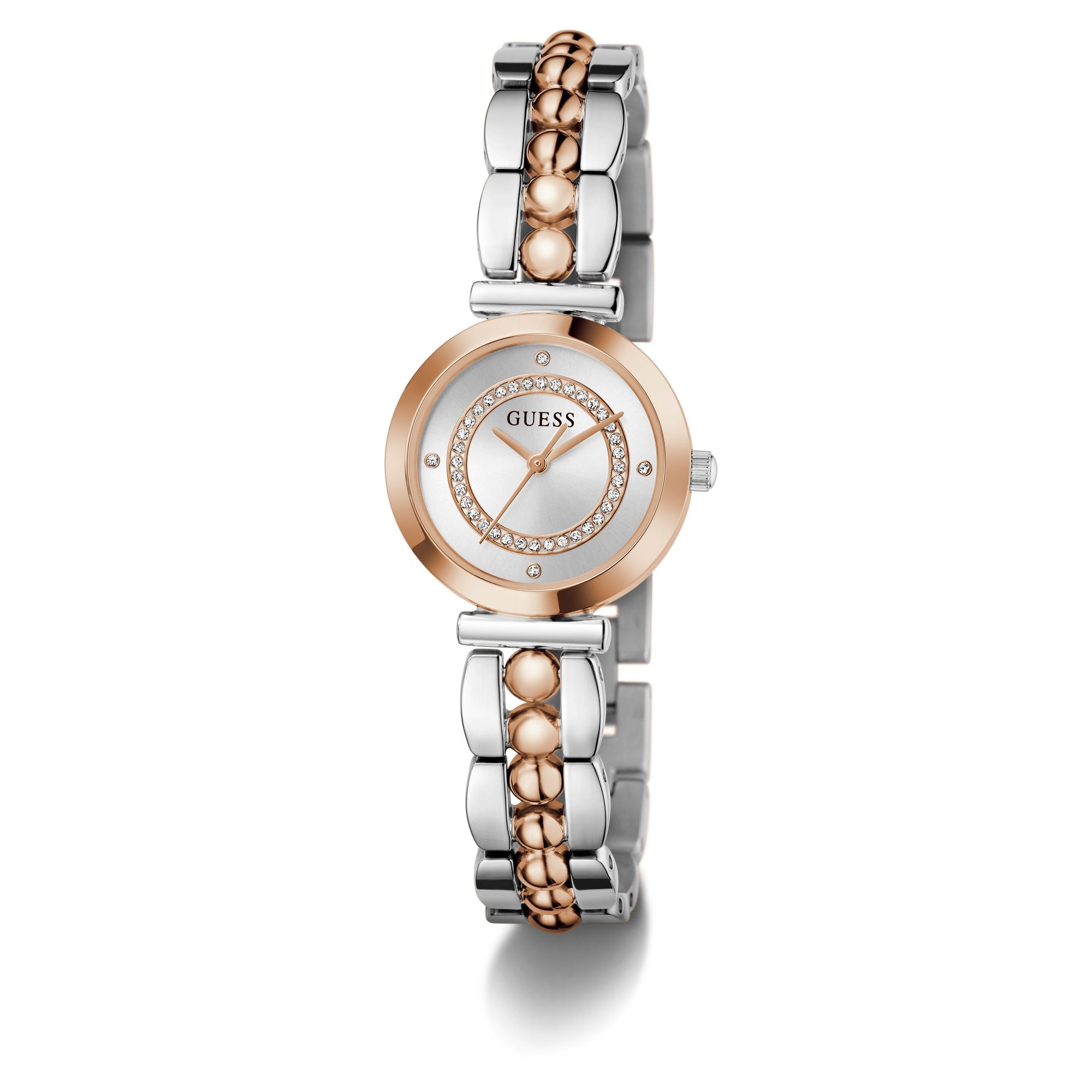Guess Round 26mm Silver Dial Analog Women Watch - GW0994L5