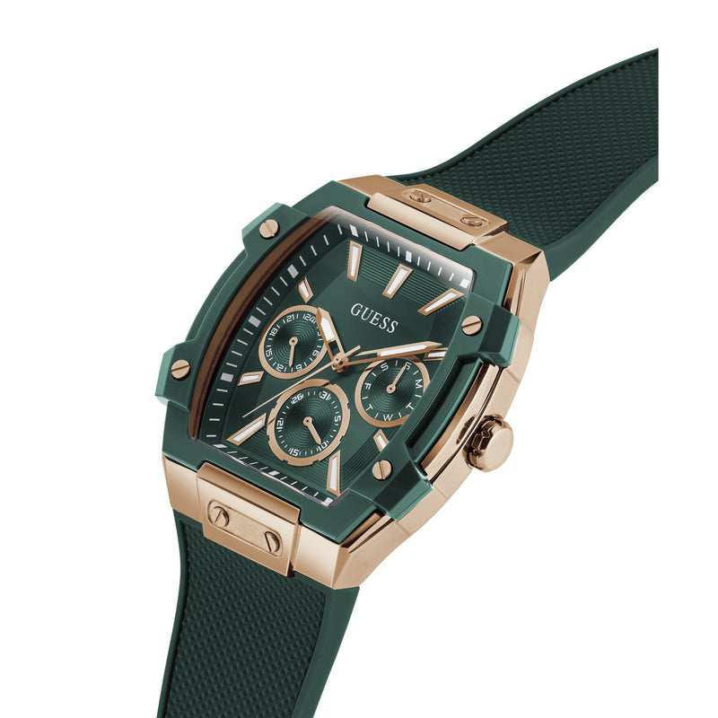 Guess Rectangle 44mm Green Dial Analog Men Watch - GW0956G6 Watch Guess