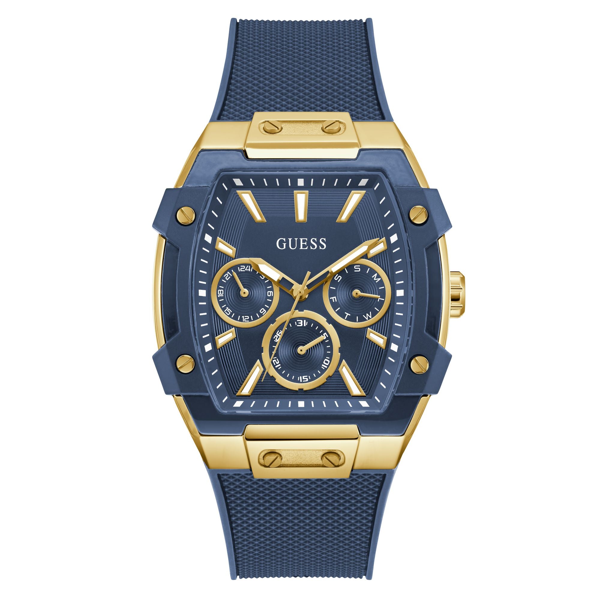 Guess Rectangle 44mm Blue Dial Analog Men Watch - GW0956G5 Watch Guess