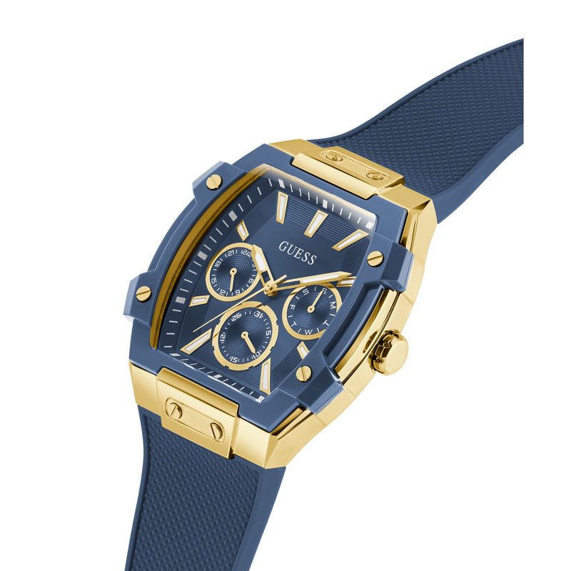Guess Rectangle 44mm Blue Dial Analog Men Watch - GW0956G5 Watch Guess