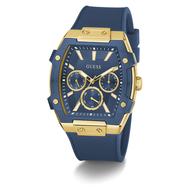 Guess Rectangle 44mm Blue Dial Analog Men Watch - GW0956G5 Watch Guess