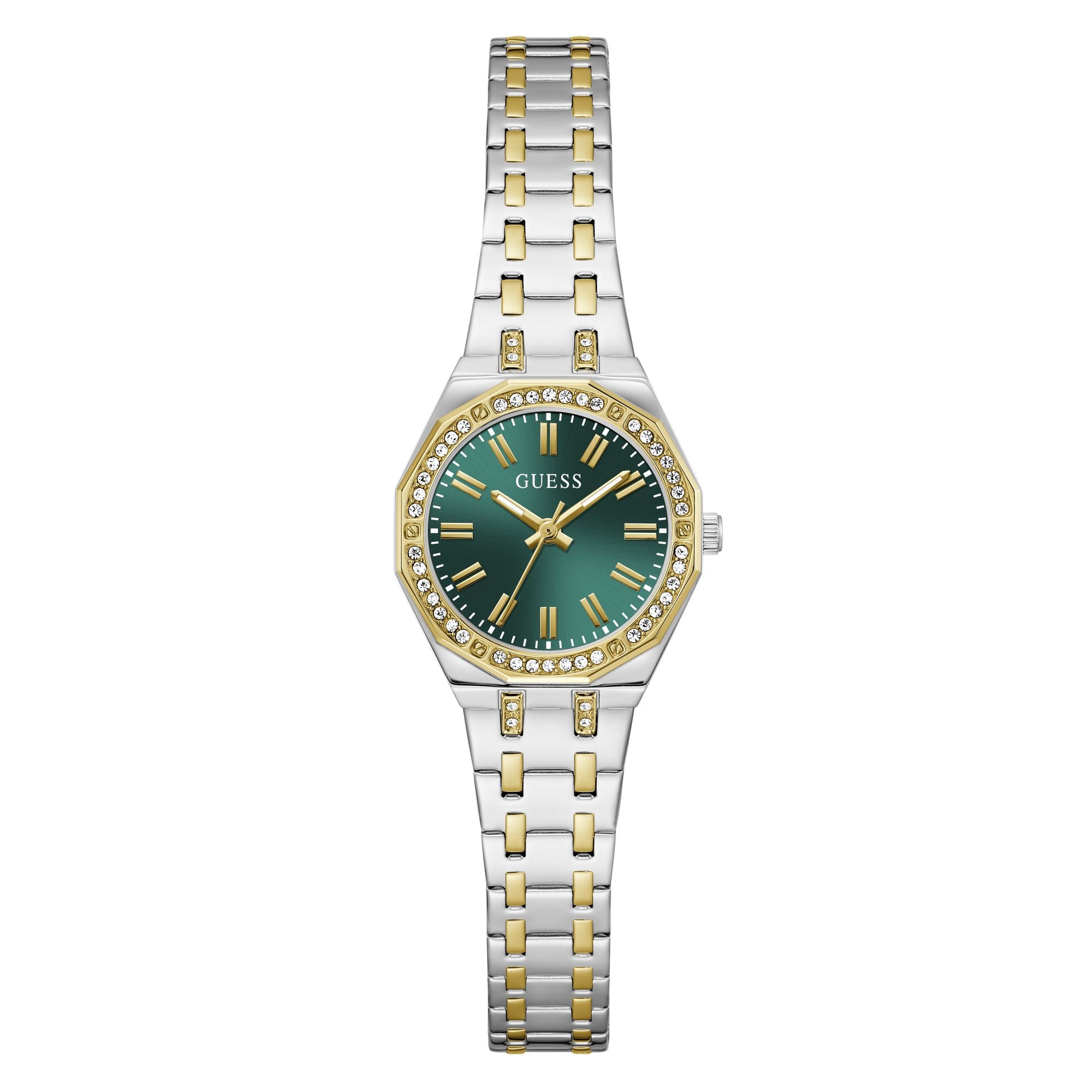 Guess Round 25mm Green Dial Analog Women Watch - GW0931L8