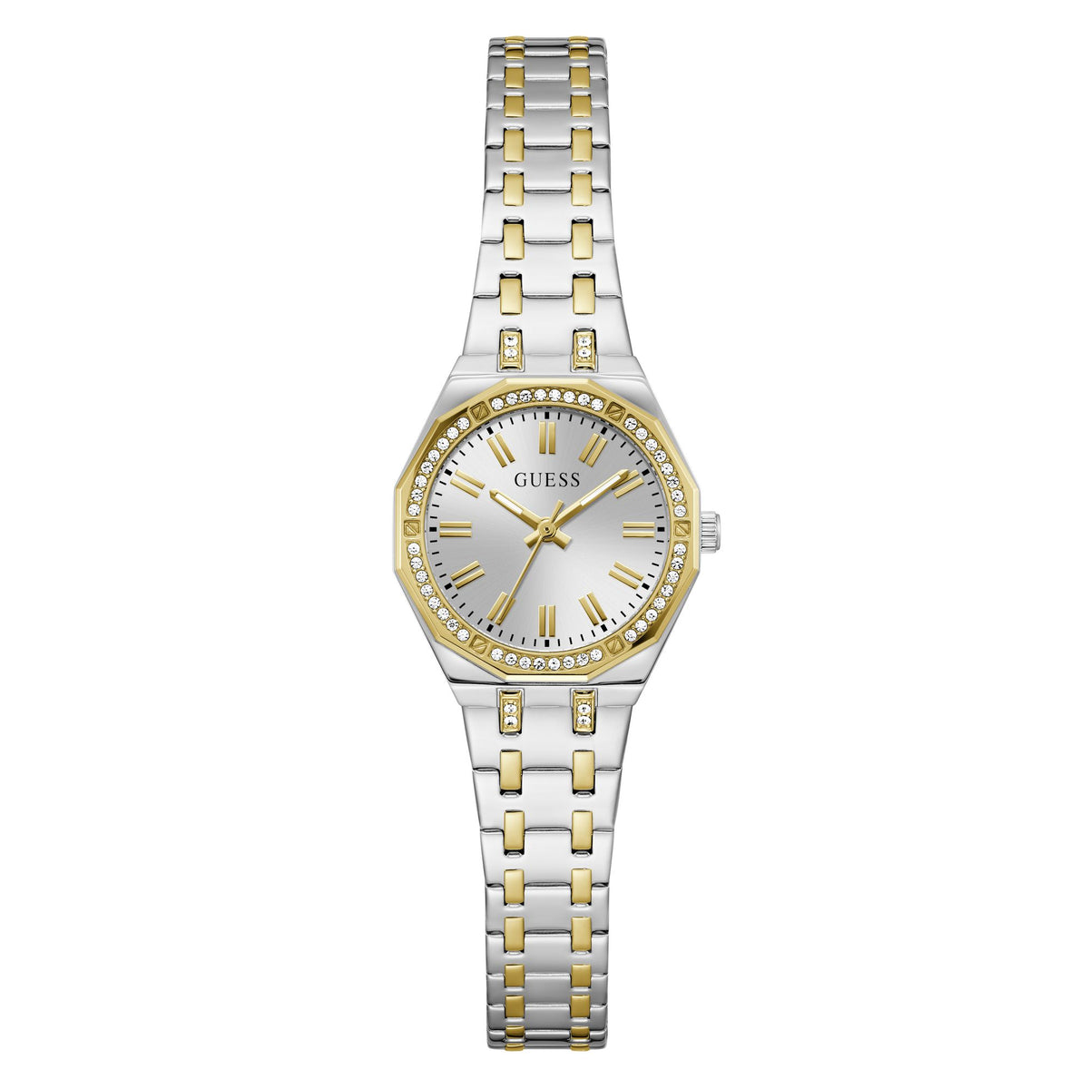 Guess Round 25mm Silver Dial Analog Women Watch - GW0931L3