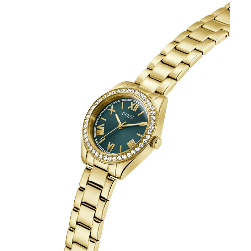 Guess Round 30mm Teal Dial Analog Women Watch - GW0841L9 Watch Guess