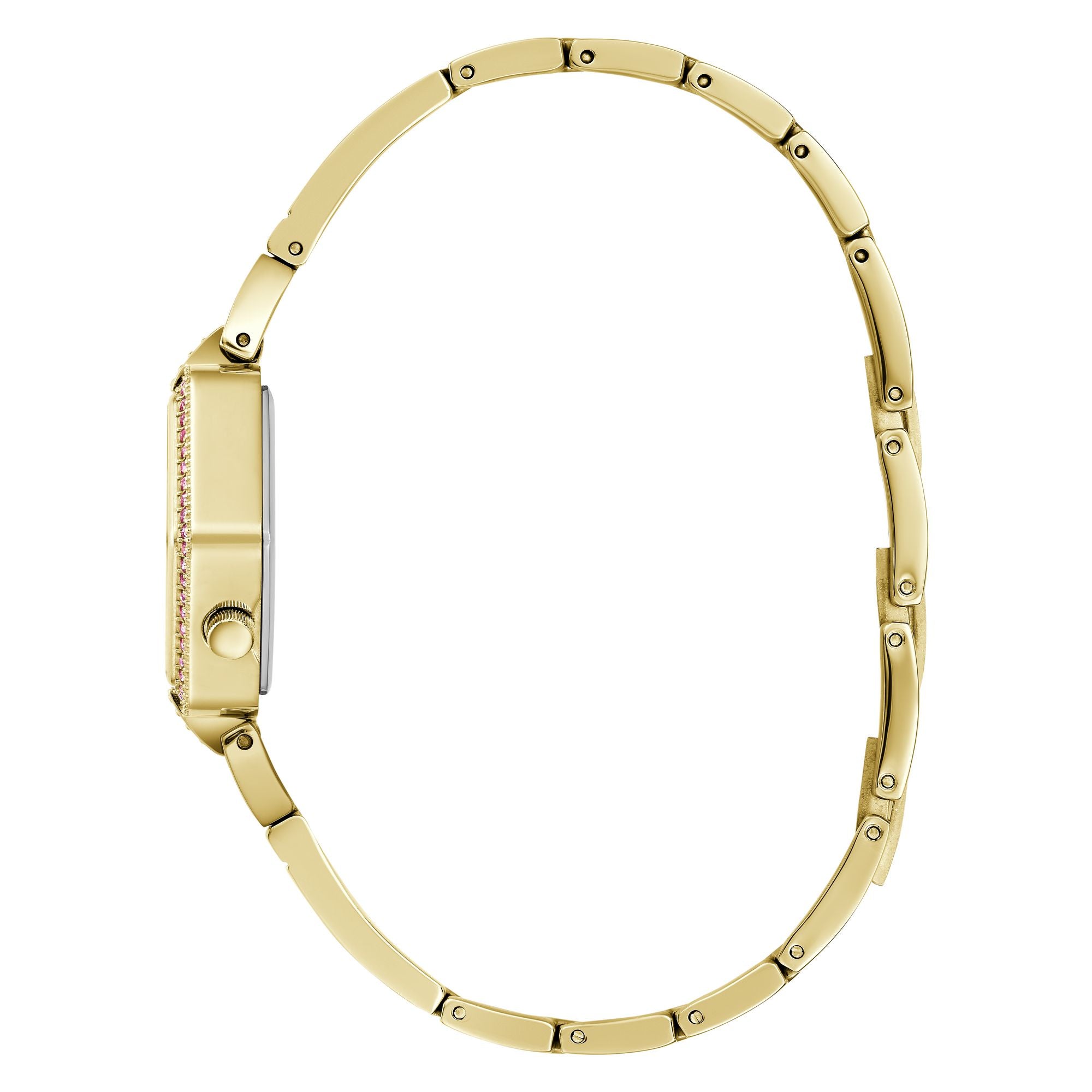 GUESS Champagne Hexagonal Dial Analog Women's Watch - GW0680L2 Watch Guess