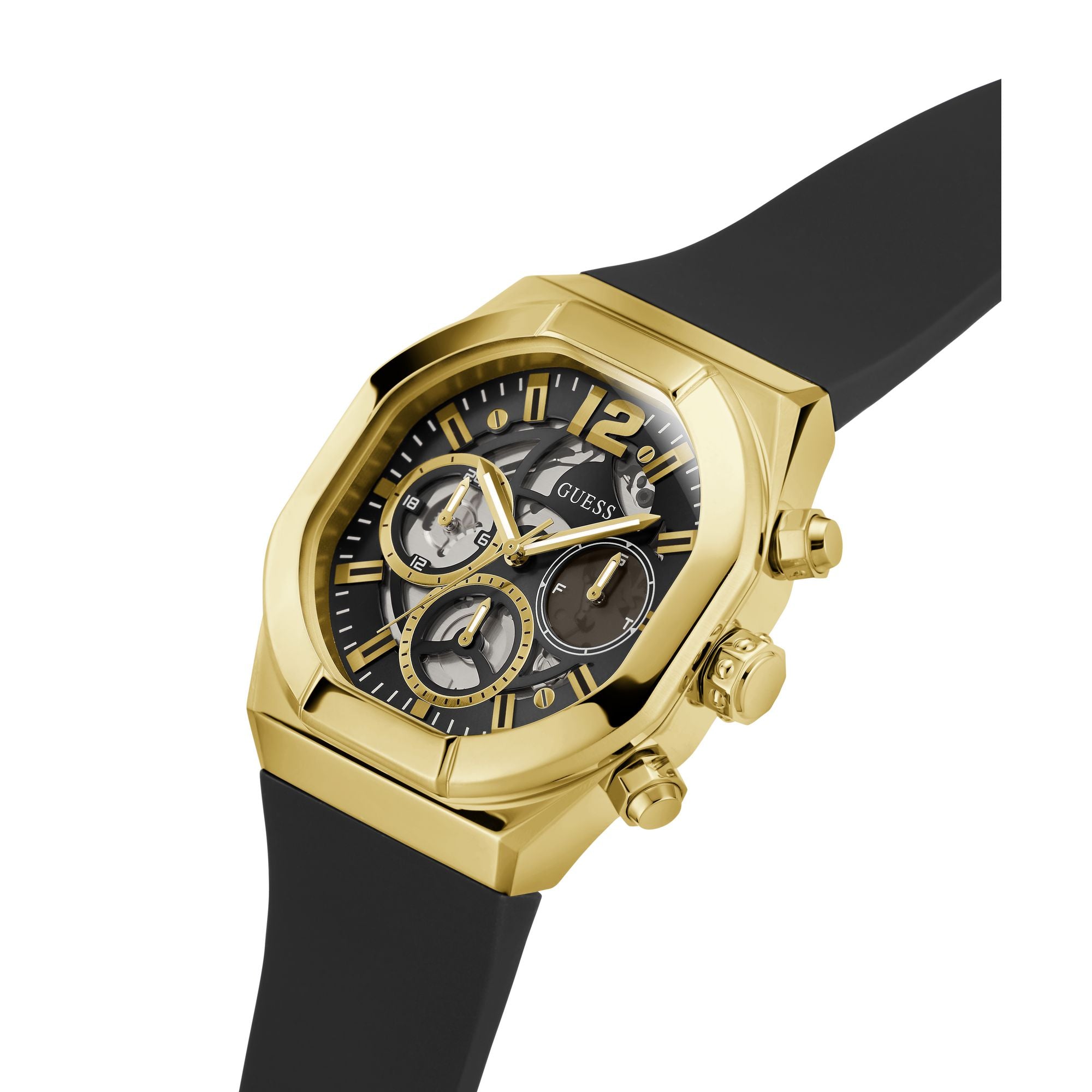 GUESS Orologio Analogico al Quarzo Uomo con Cinturino in Silicone GW0579G1 GUESS Orologio Analogico al Quarzo Uomo con Cinturino in Silicone GW0579G1