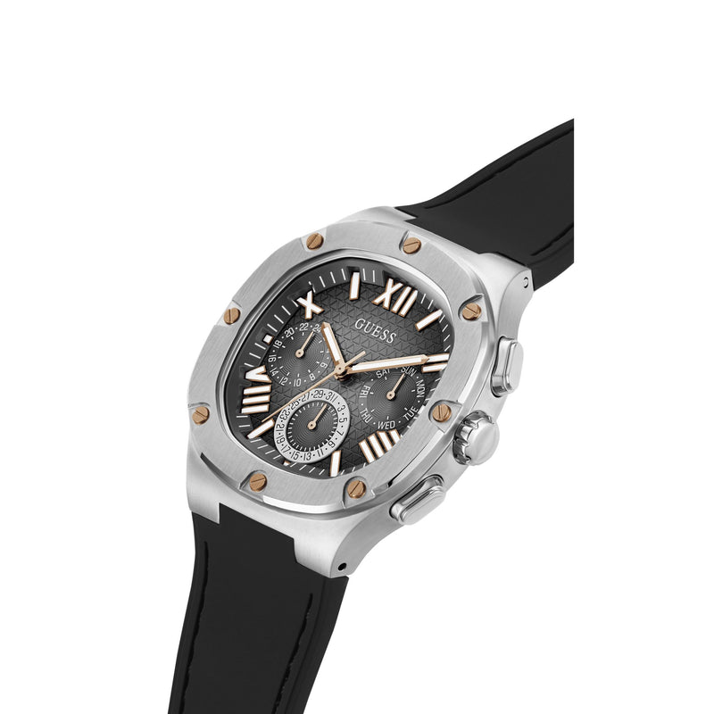 GUESS Gunmetal Square Dial Analog Men's Watch - GW0571G1 Watch Guess