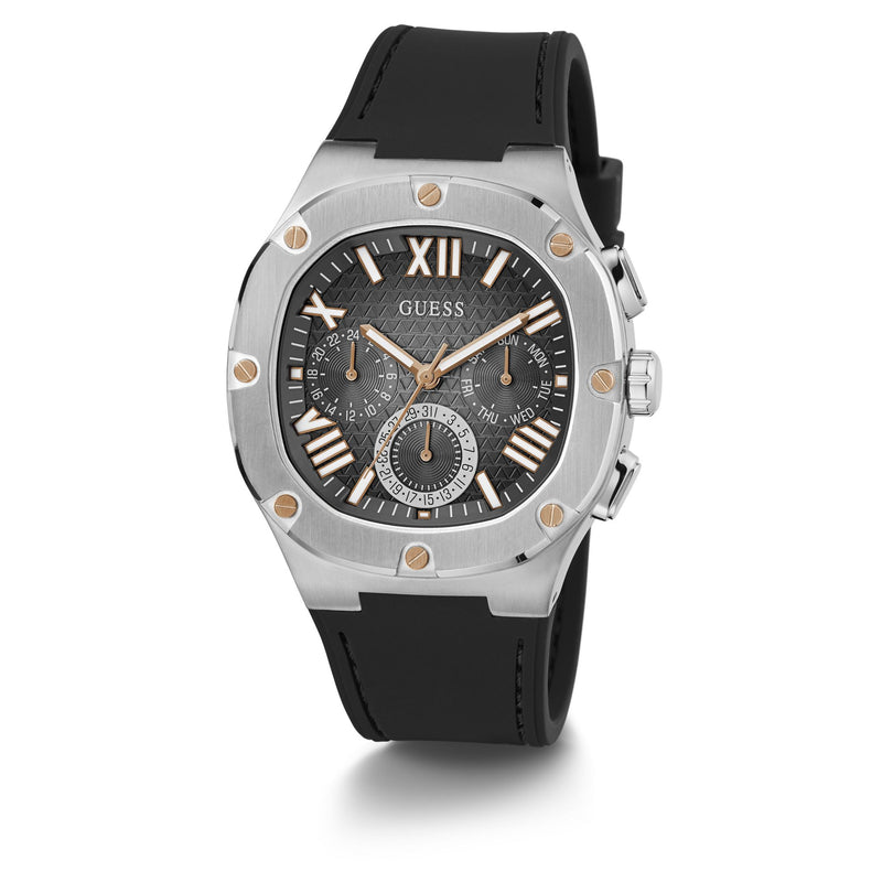 GUESS Gunmetal Square Dial Analog Men's Watch - GW0571G1 Watch Guess