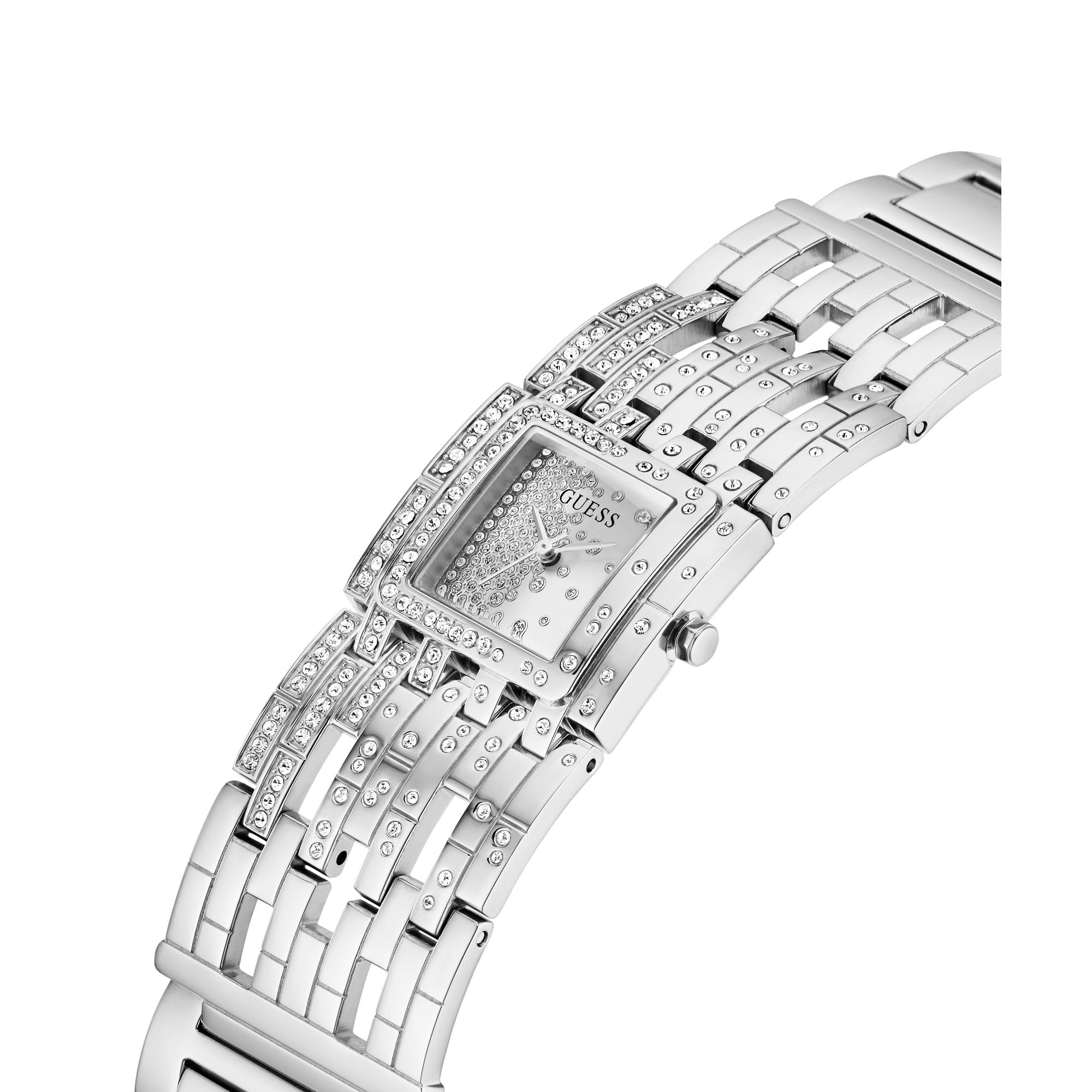 GUESS Silver Square Dial Analog Women's Watch - GW0441L1 Watch Guess