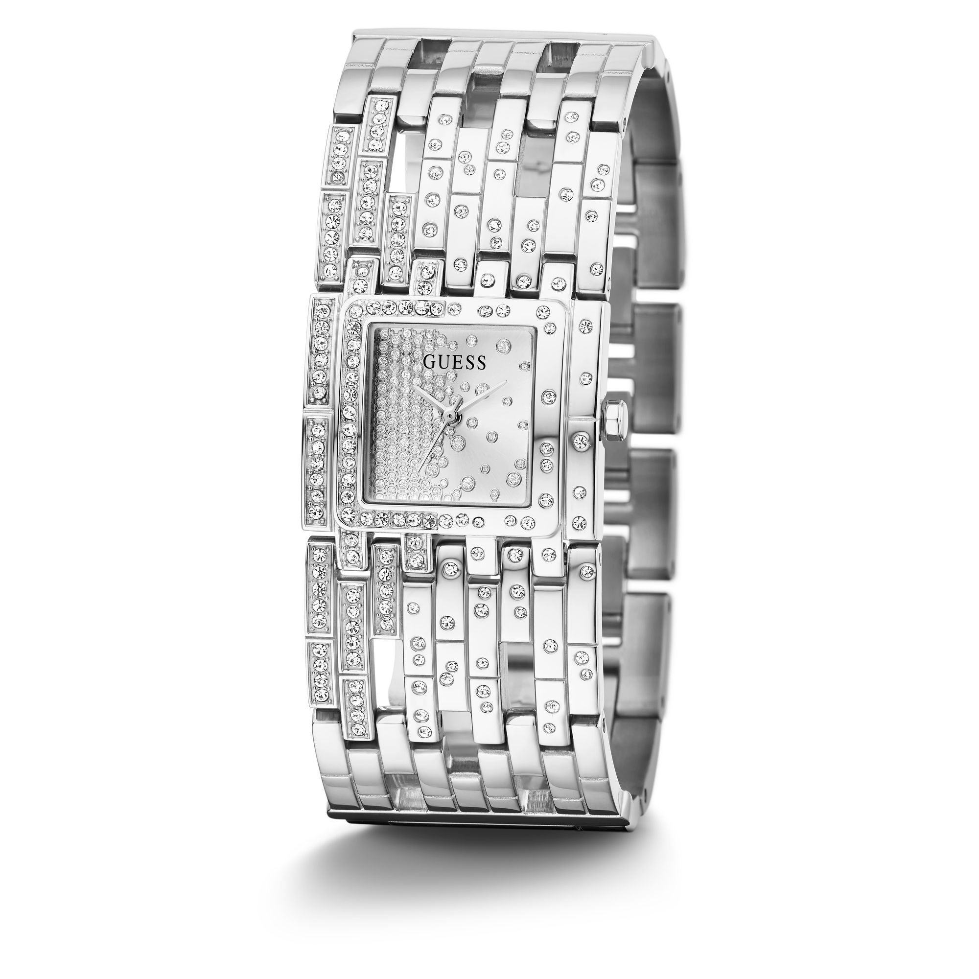 GUESS Silver Square Dial Analog Women's Watch - GW0441L1 Watch Guess