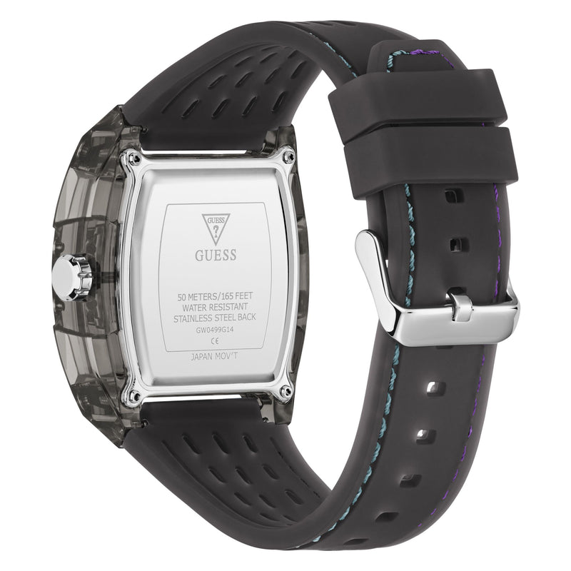 Guess Rectangle 42mm Black Dial Analog Men Watch - GW0499G14 Watch Guess