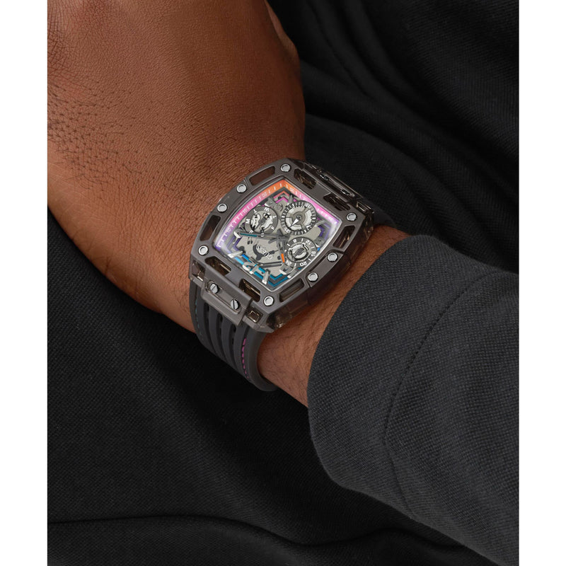 Guess Rectangle 42mm Black Dial Analog Men Watch - GW0499G14 Watch Guess