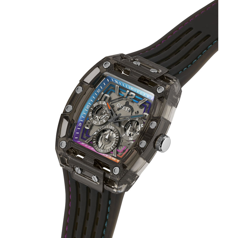 Guess Rectangle 42mm Black Dial Analog Men Watch - GW0499G14 Watch Guess
