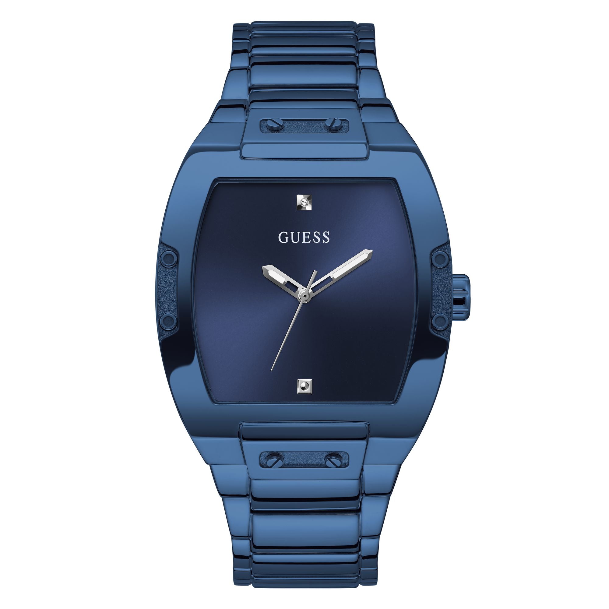 GUESS Blue Rectangle Dial Analog Men's Watch - GW0387G4