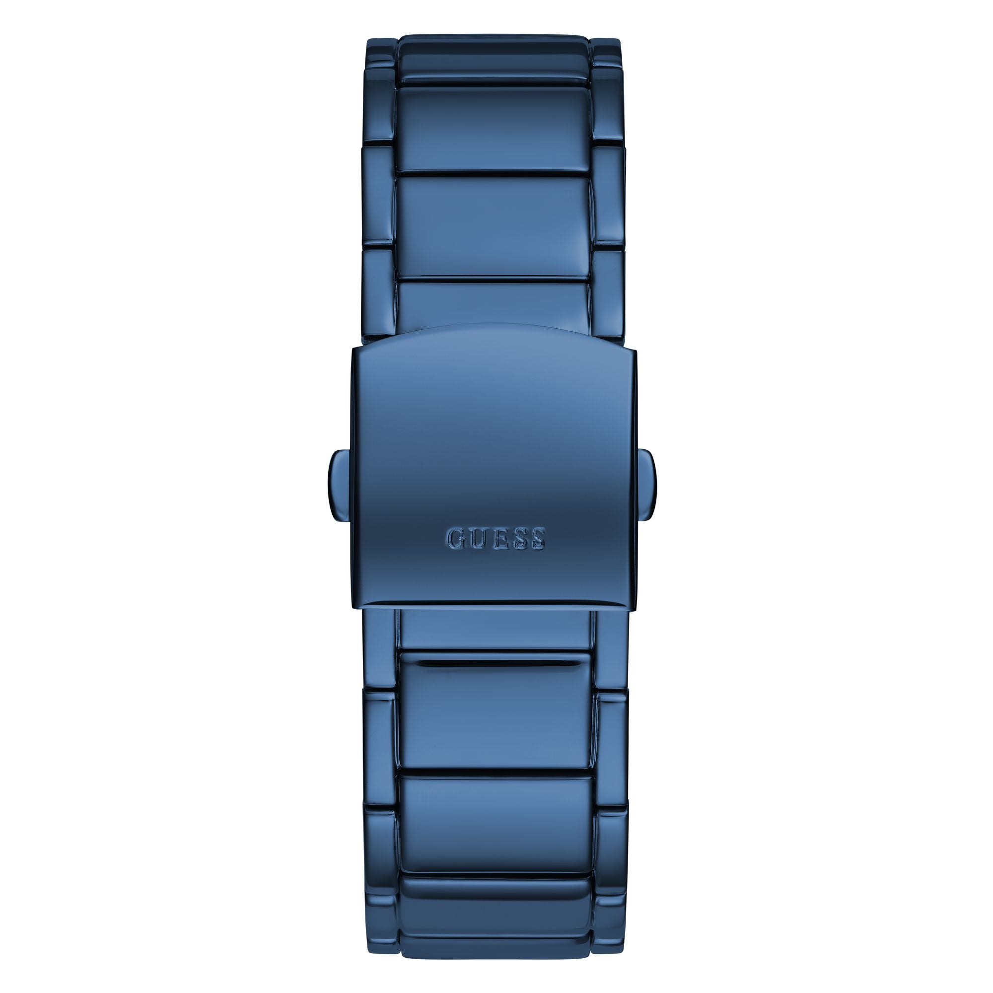 GUESS Blue Rectangle Dial Analog Men's Watch - GW0387G4 Watch Guess