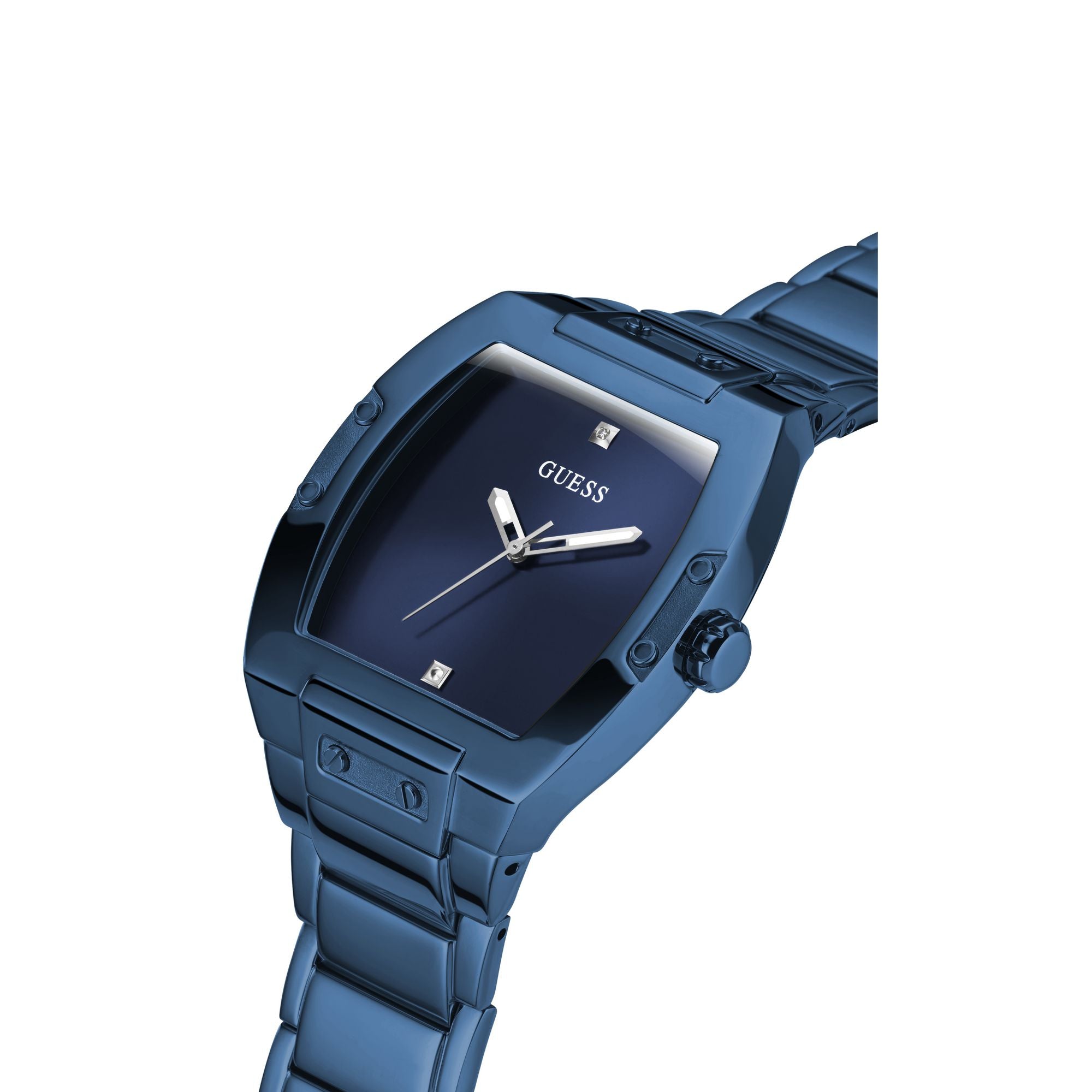 GUESS Blue Rectangle Dial Analog Men's Watch - GW0387G4
