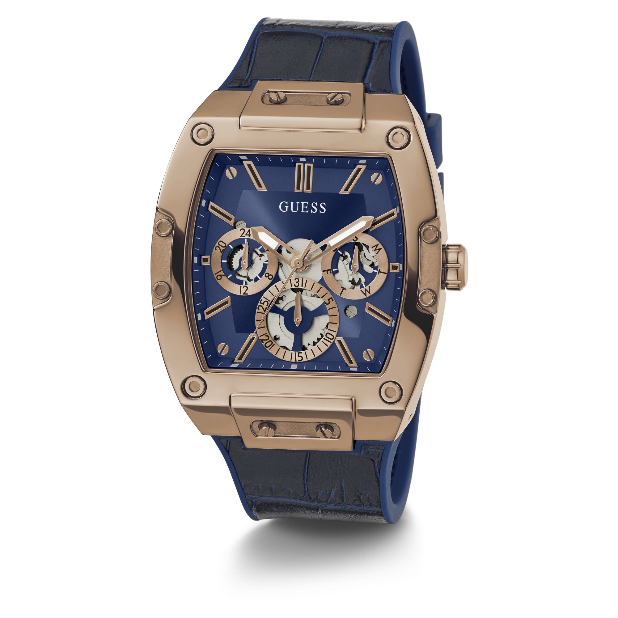 GUESS Blue Rectangle Dial Analog Men's Watch - GW0202G8