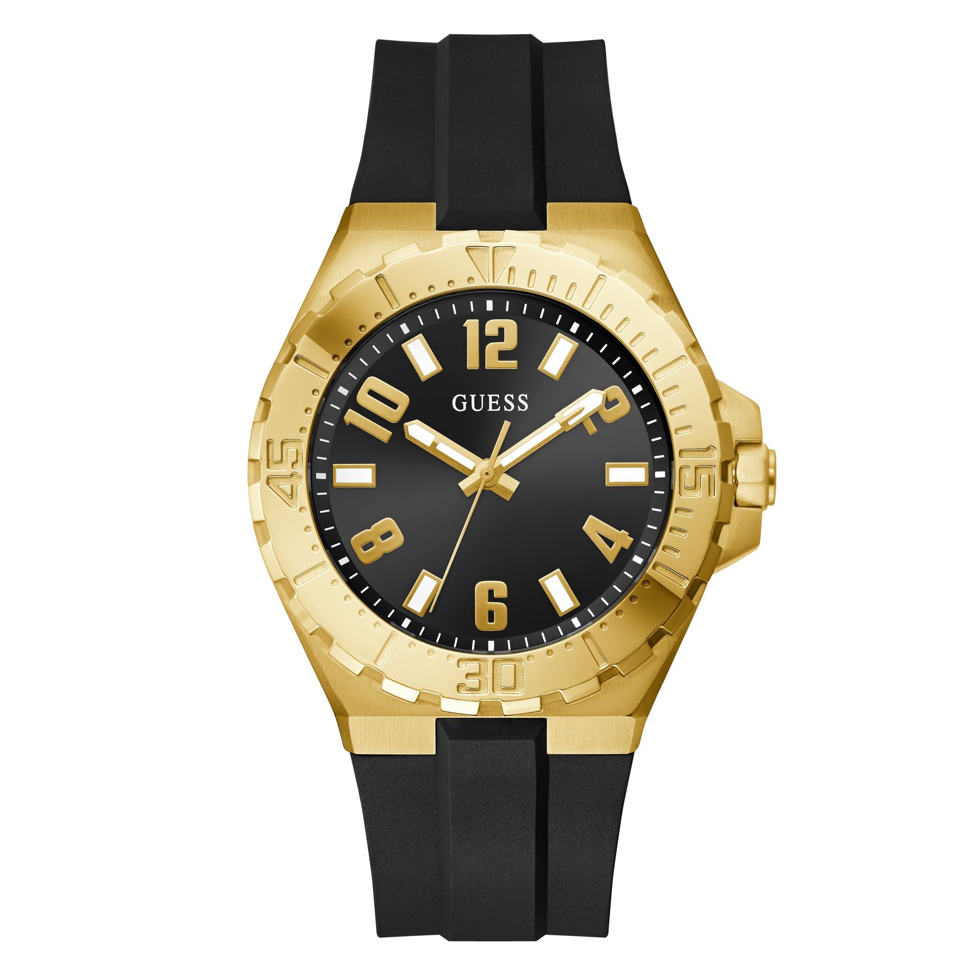 Guess Round 44mm Black Dial Analog Men Watch - GW0906G2 Watch Guess