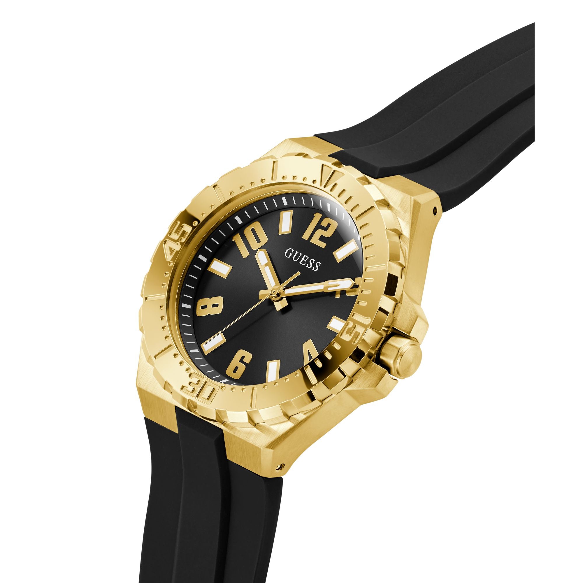 Guess Round 44mm Black Dial Analog Men Watch - GW0906G2