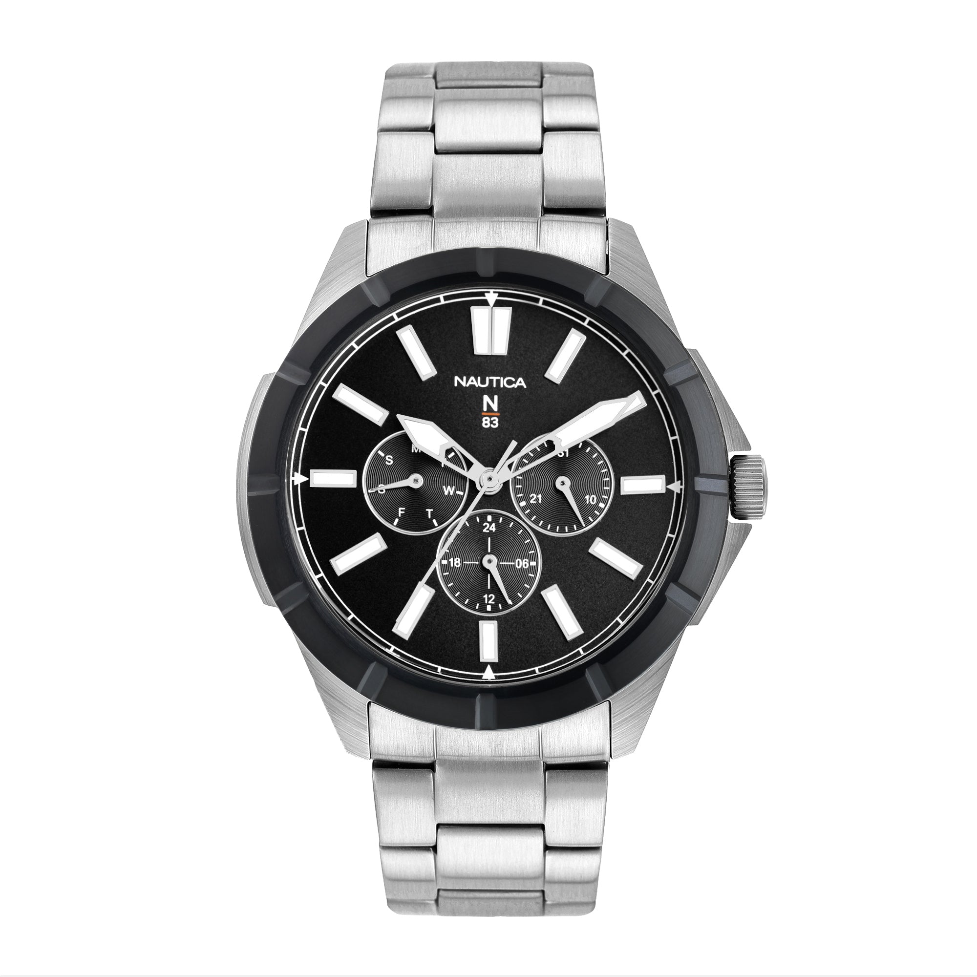 Nautica Round 44mm Black Dial Analog Men Watch Watch Nautica