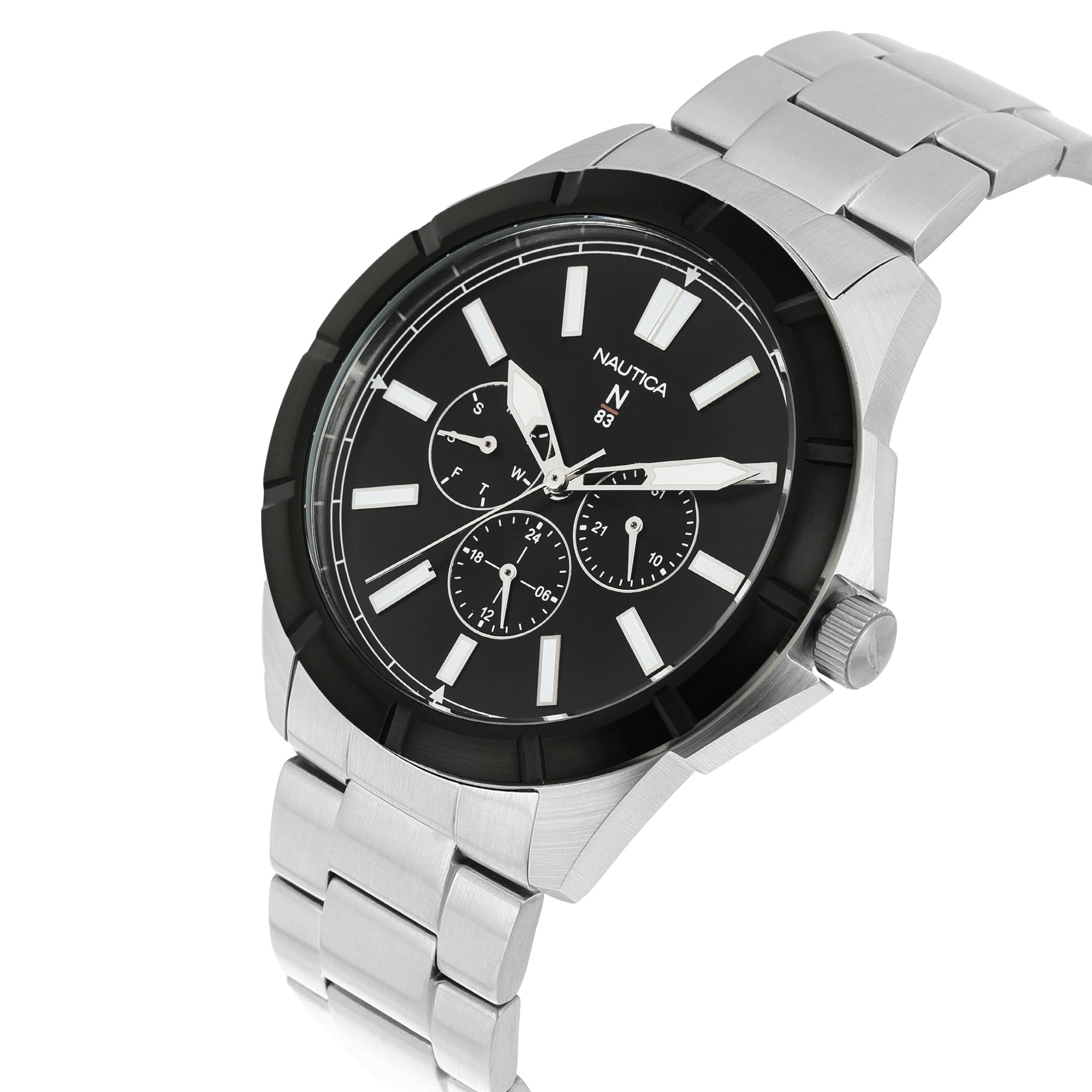 Nautica Round 44mm Black Dial Analog Men Watch