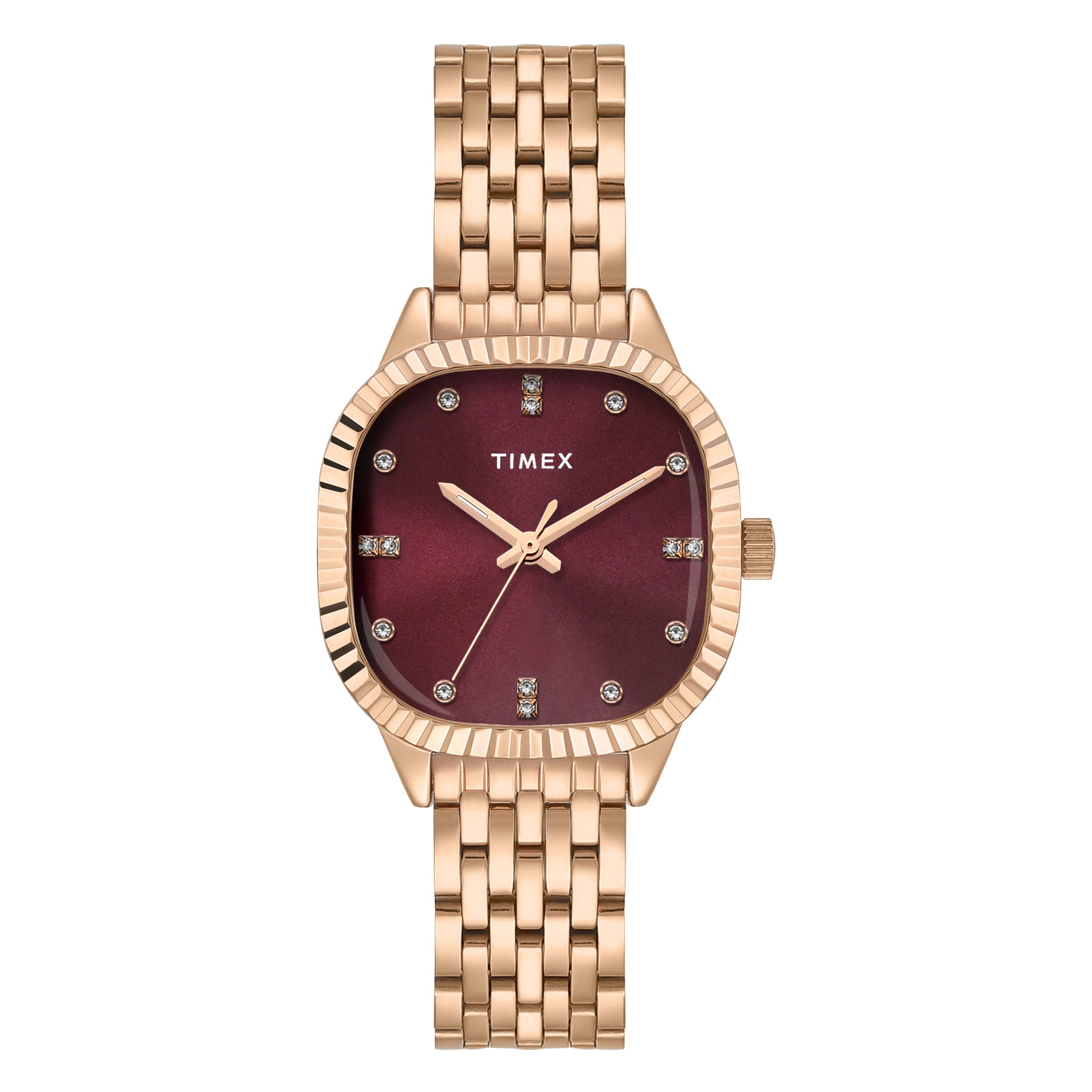 Timex Square 29mm Burgundy Dial Analog Women Watch - TWEL27300 Watch Timex