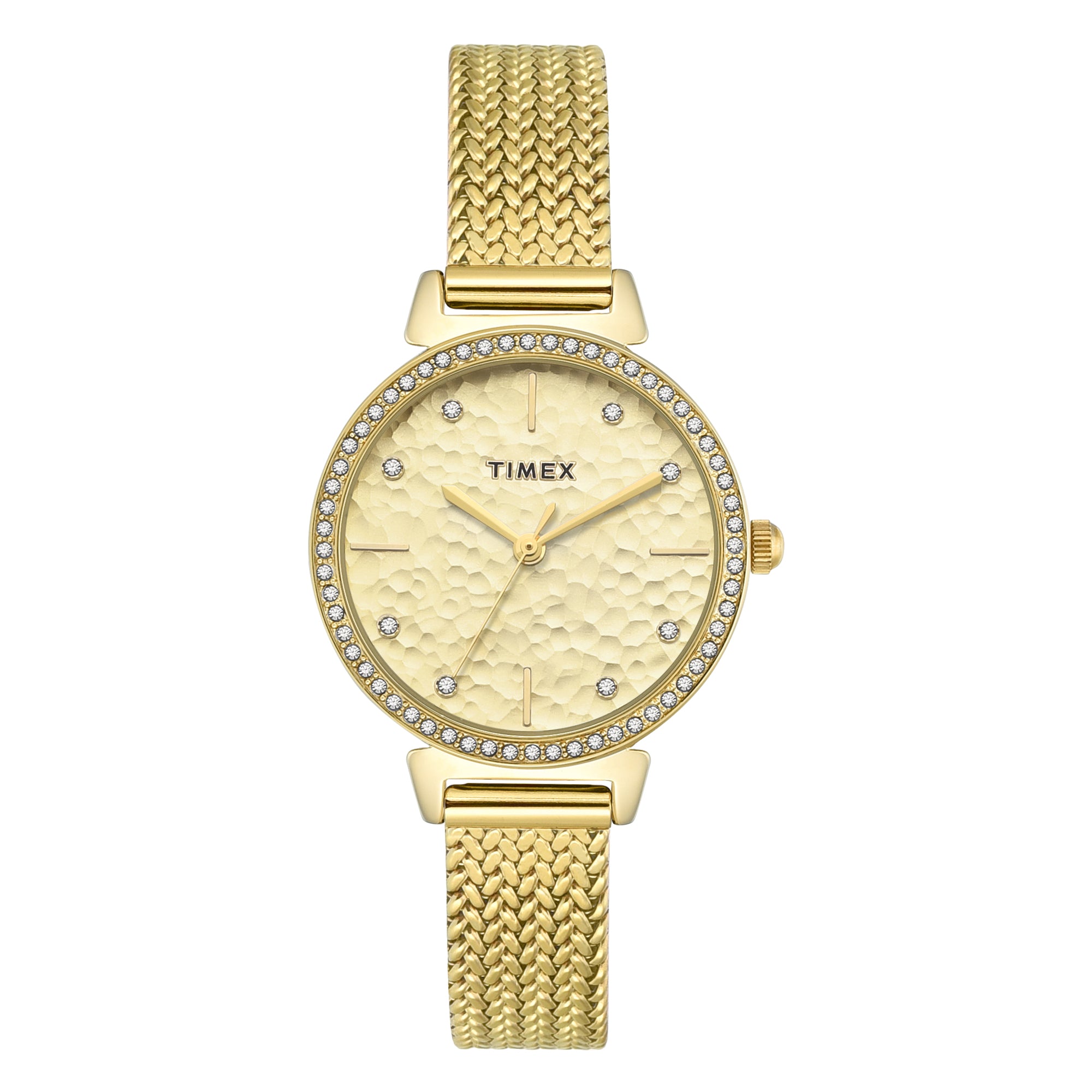 Timex Trendline Round 32mm Champagne Dial Analog Women Watch - TWEL22303 Watch Timex