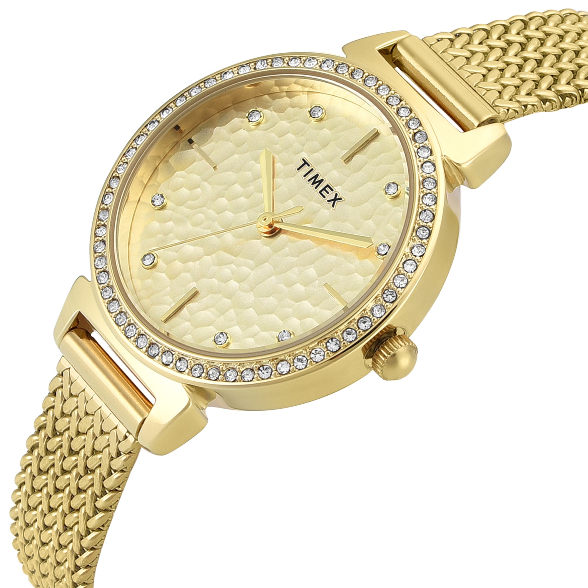 Timex Trendline Round 32mm Champagne Dial Analog Women Watch - TWEL22303 Watch Timex