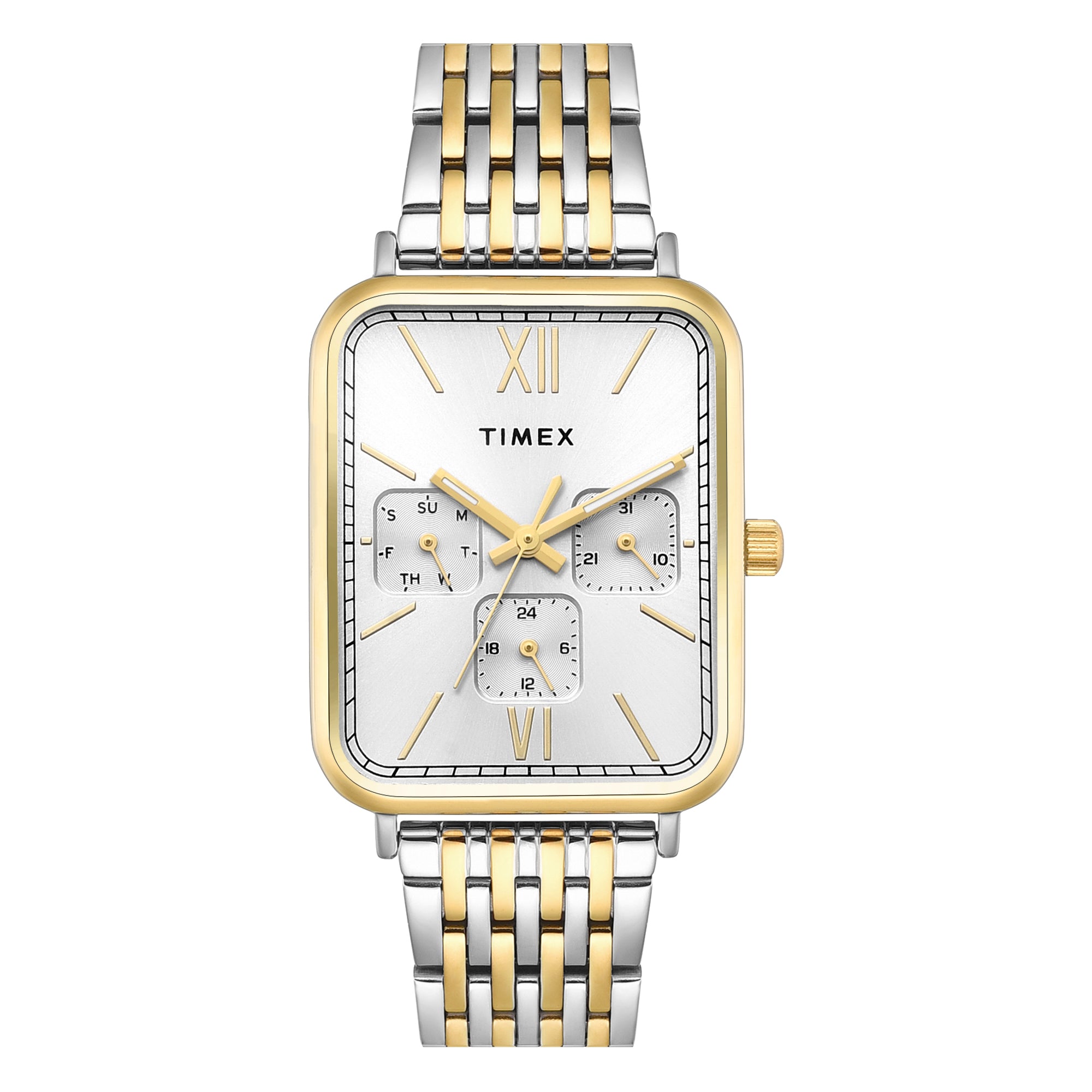 Timex Trendline Rectangle 30mm Silver Dial Analog Men Watch - TWEG34602 Watch Timex