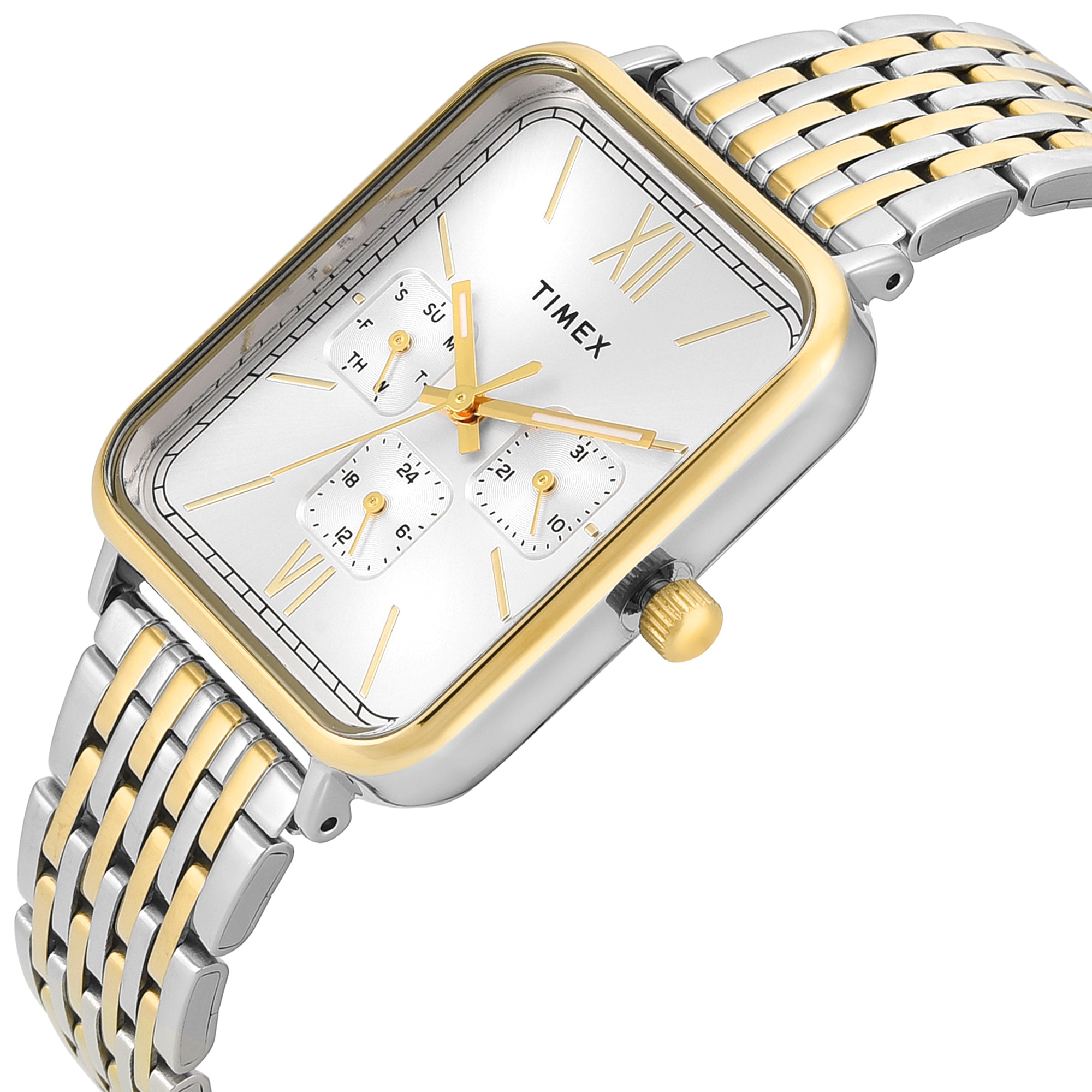 Timex Trendline Rectangle 30mm Silver Dial Analog Men Watch - TWEG34602 Watch Timex