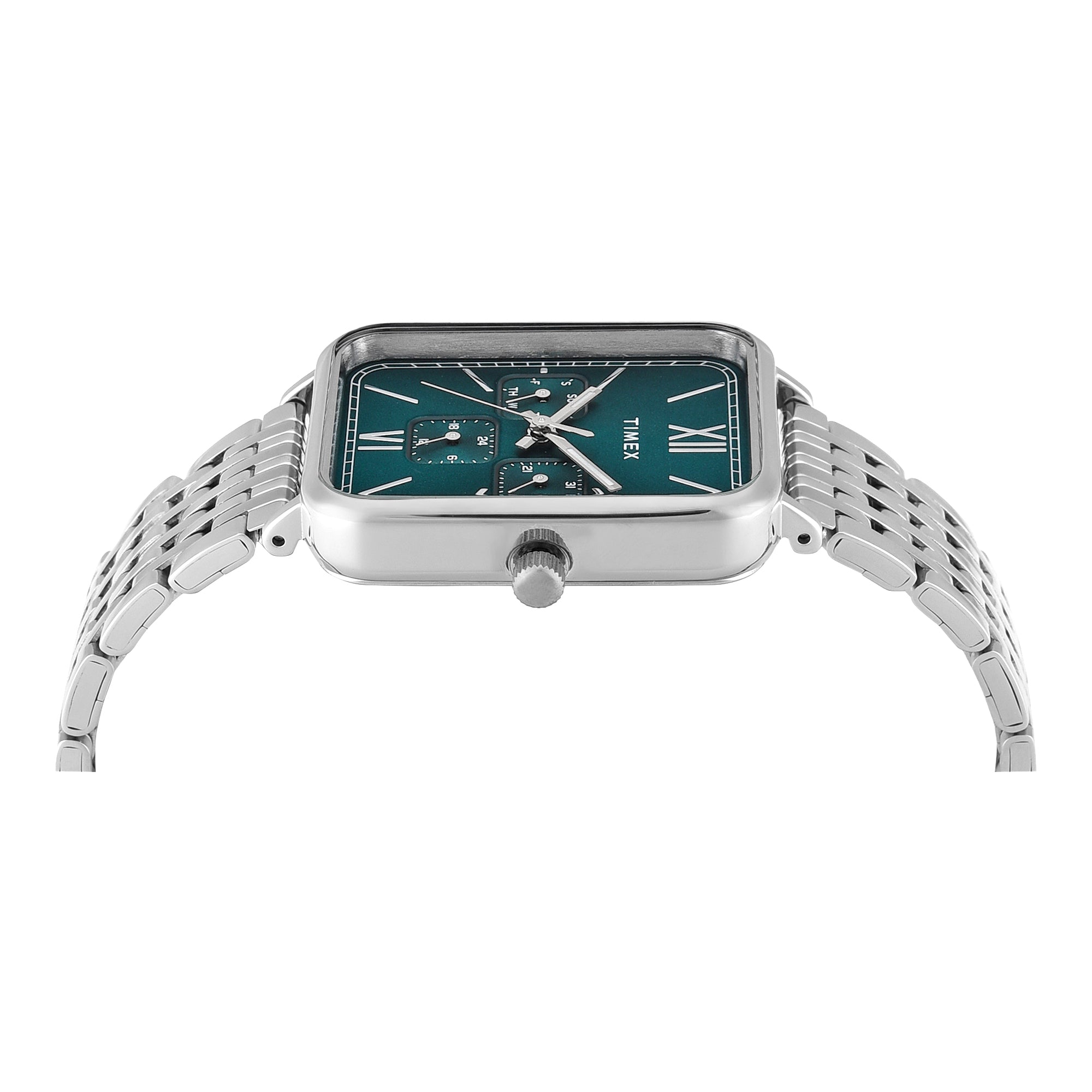 Timex Trendline Rectangle 30mm Teal Dial Analog Men Watch - TWEG34600 Watch Timex