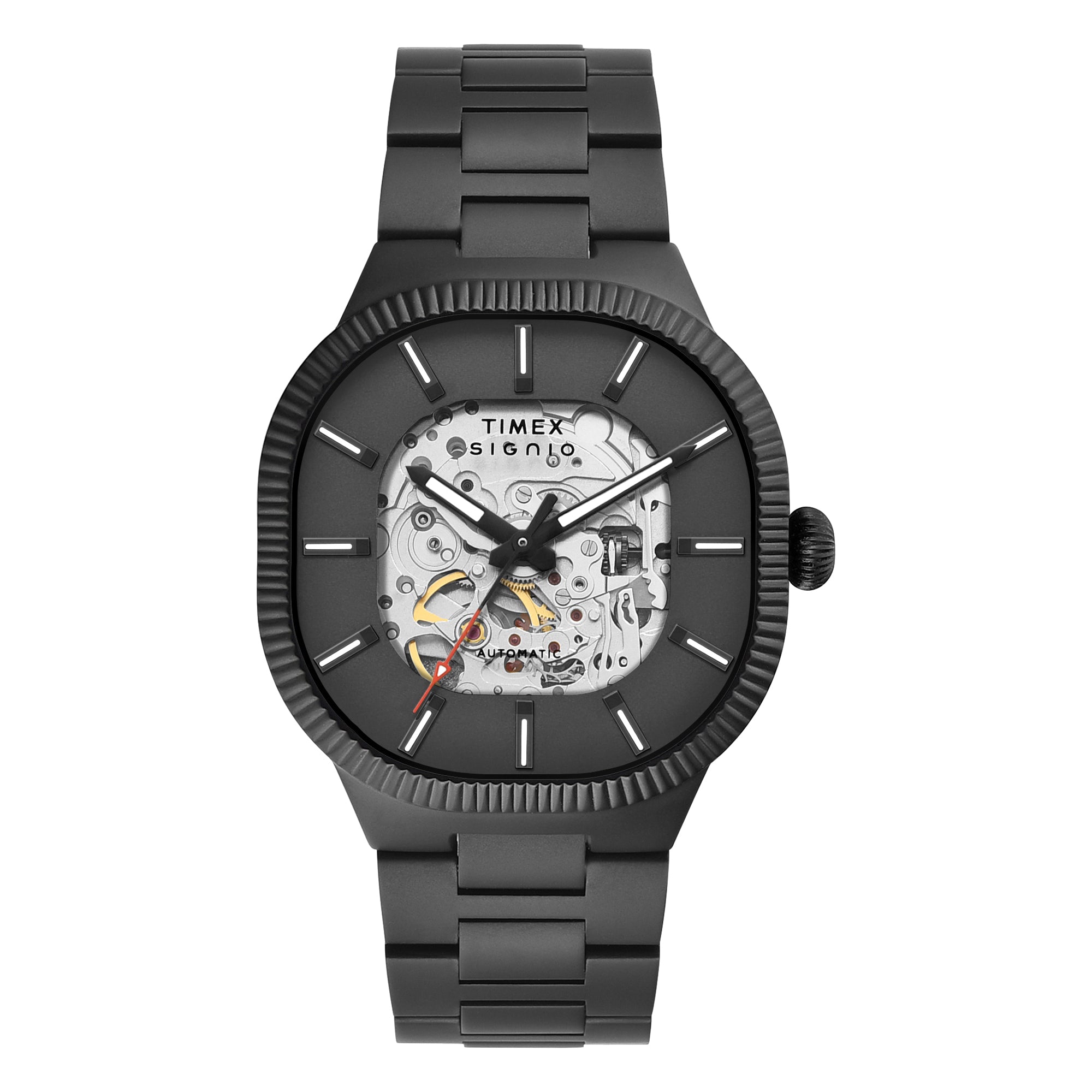 Timex Signio Square 39mm Grey Dial Automatic Men Watch - TWEG24702 Watch Timex
