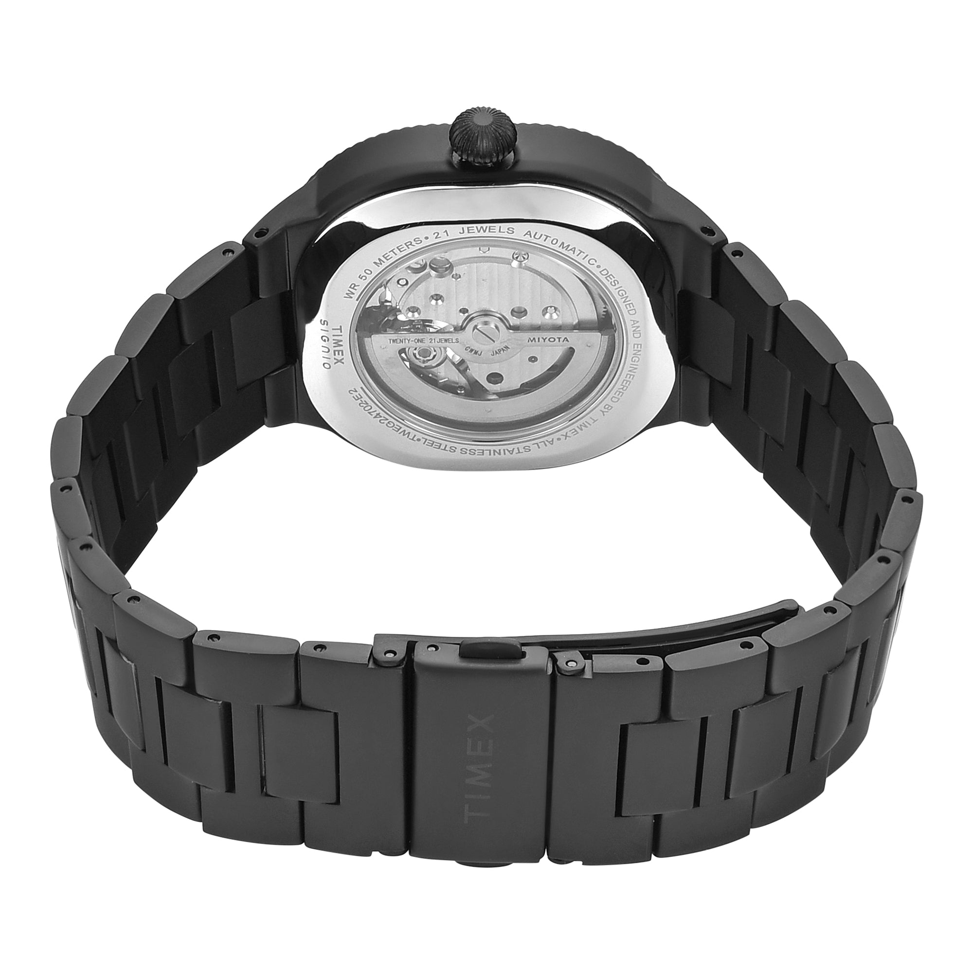 Timex Signio Square 39mm Grey Dial Automatic Men Watch - TWEG24702