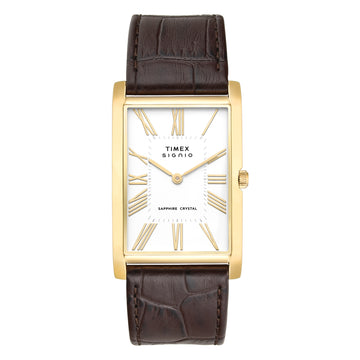 Timex Signio Rectangle 28mm White Dial Analog Men Watch - TWEG34300 Watch Timex