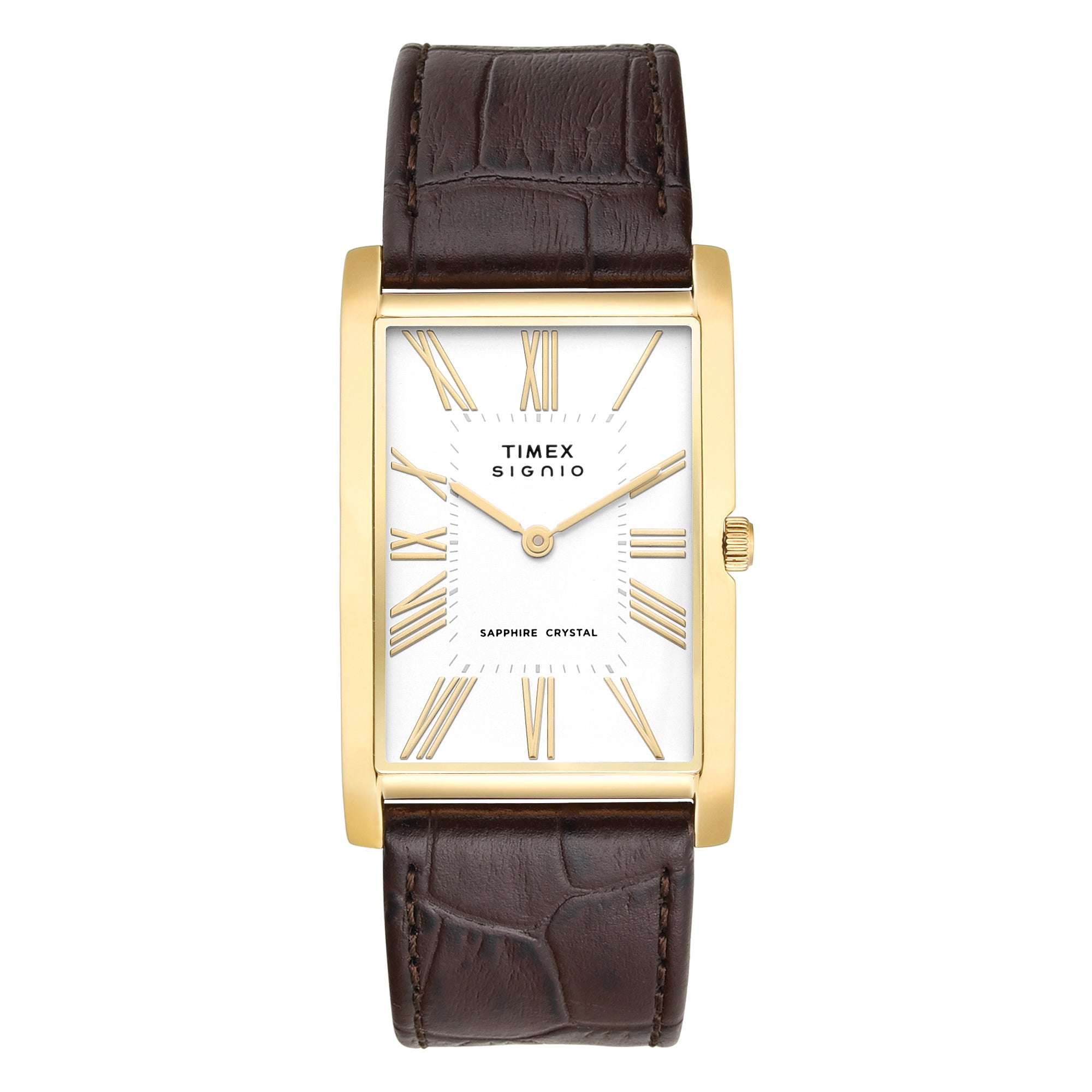 Timex Signio Rectangle 28mm White Dial Analog Men Watch - TWEG34300 Watch Timex