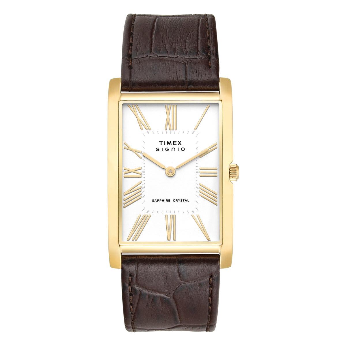 Timex Signio Rectangle 28mm White Dial Analog Men Watch - TWEG34300