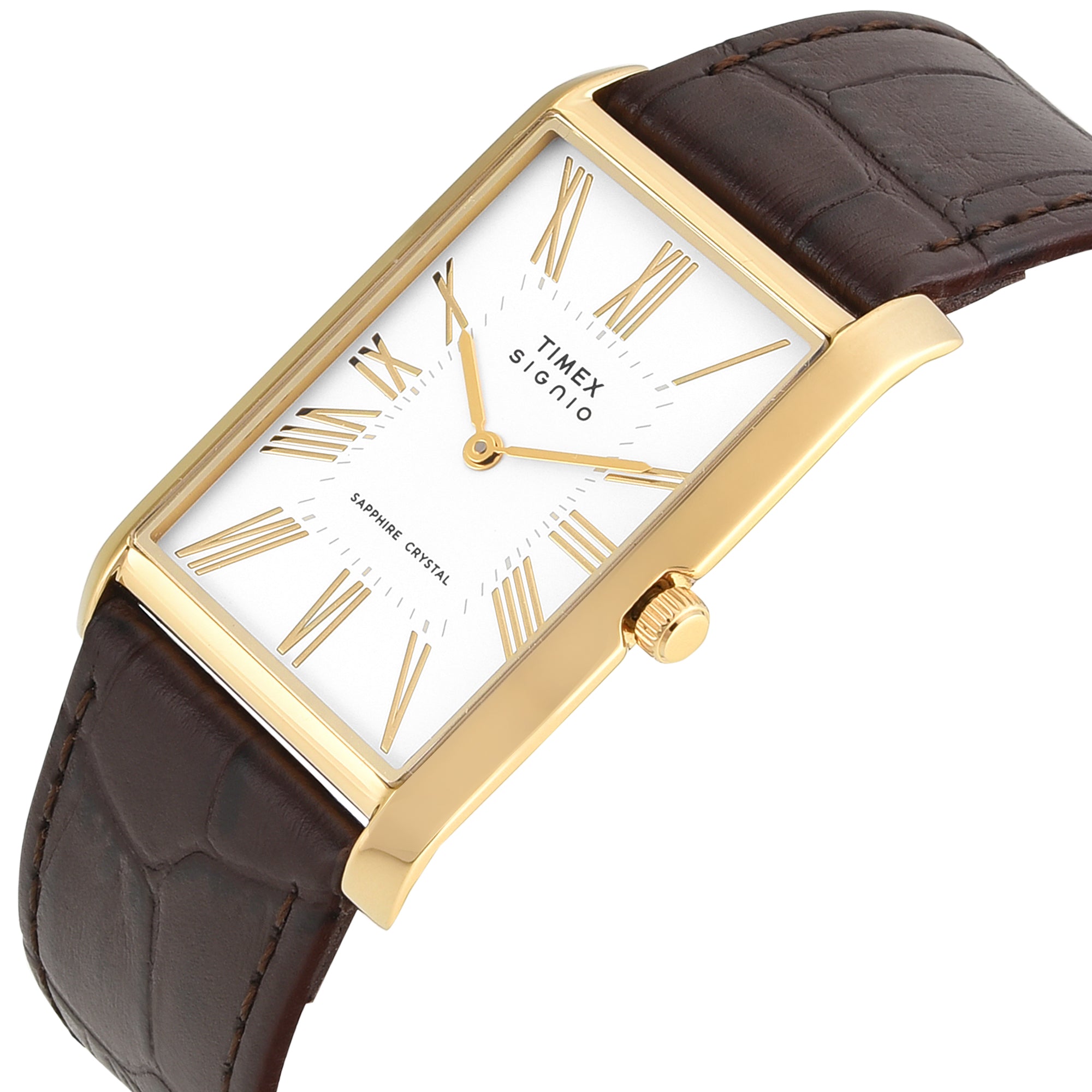Timex Signio Rectangle 28mm White Dial Analog Men Watch - TWEG34300