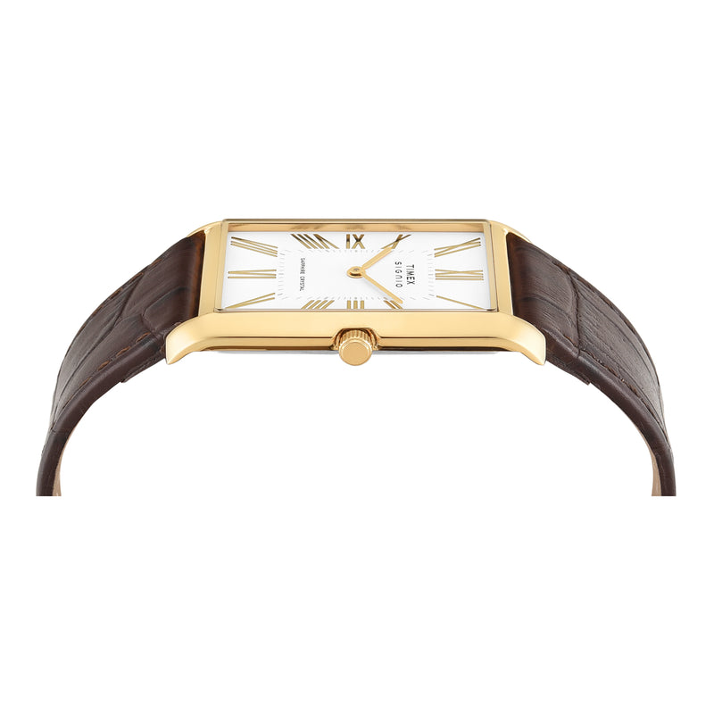Timex Signio Rectangle 28mm White Dial Analog Men Watch - TWEG34300 Watch Timex