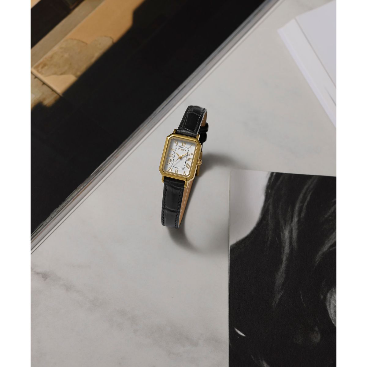 Timex Trend Rectangle 21mm White Dial Analog Women Watch - TW2Y71900UJ Watch Timex