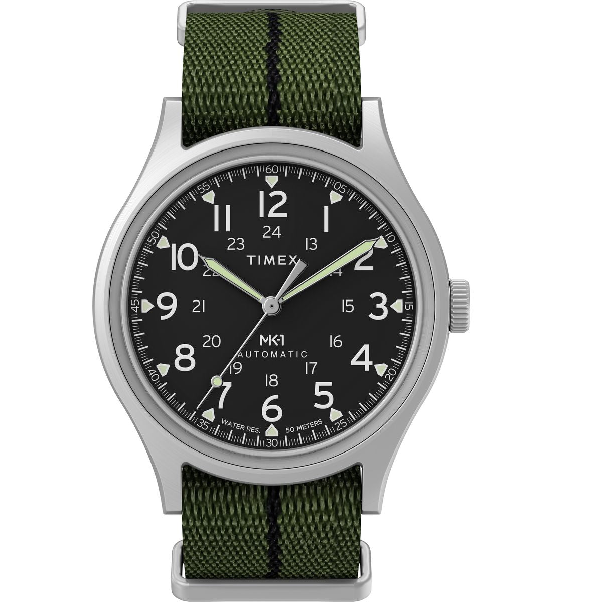 Timex Round 40mm Black Dial Mechanical Automatic Men Watch - TW2Y71700UJ Watch Timex