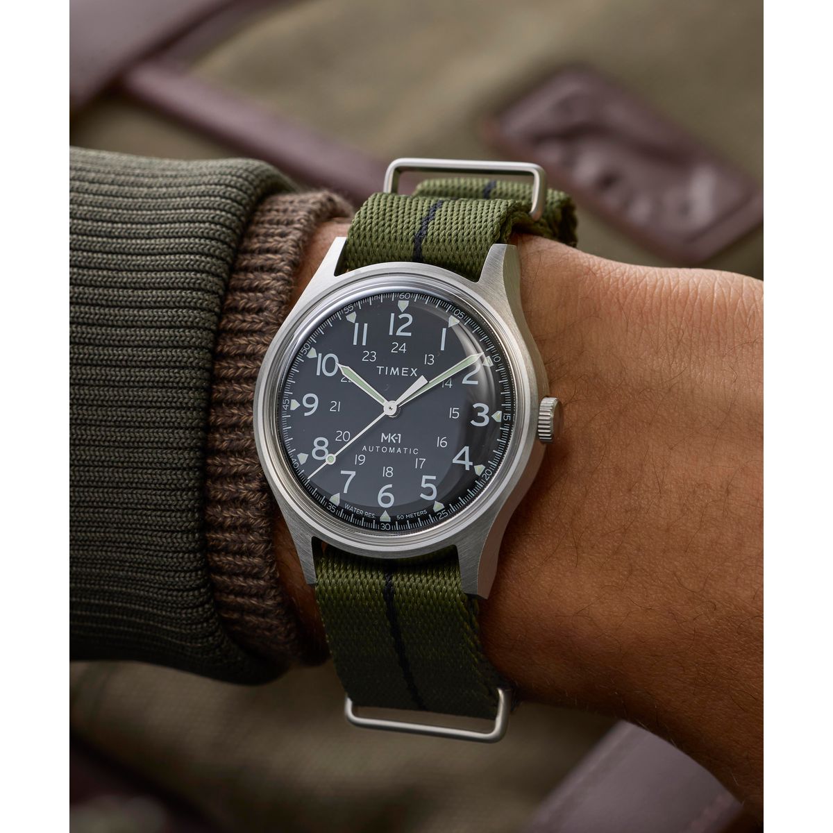 Timex Round 40mm Black Dial Mechanical Automatic Men Watch - TW2Y71700UJ Watch Timex