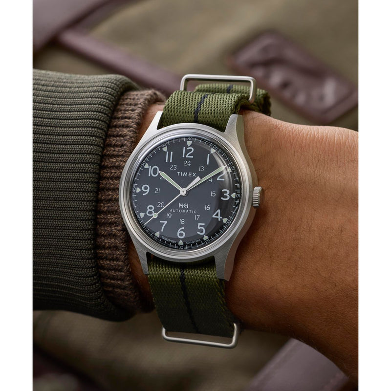 Timex Round 40mm Black Dial Mechanical Automatic Men Watch - TW2Y71700UJ Watch Timex