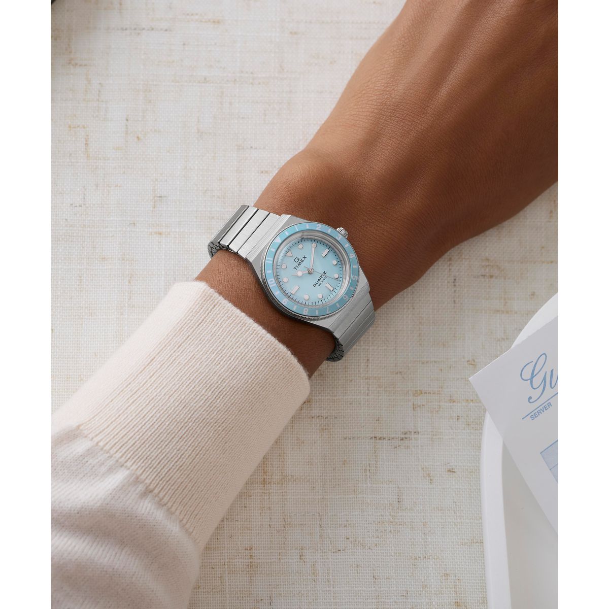Timex Q Sport Round 30mm Blue Dial Analog Women Watch - TW2Y77300UJ Watch Timex