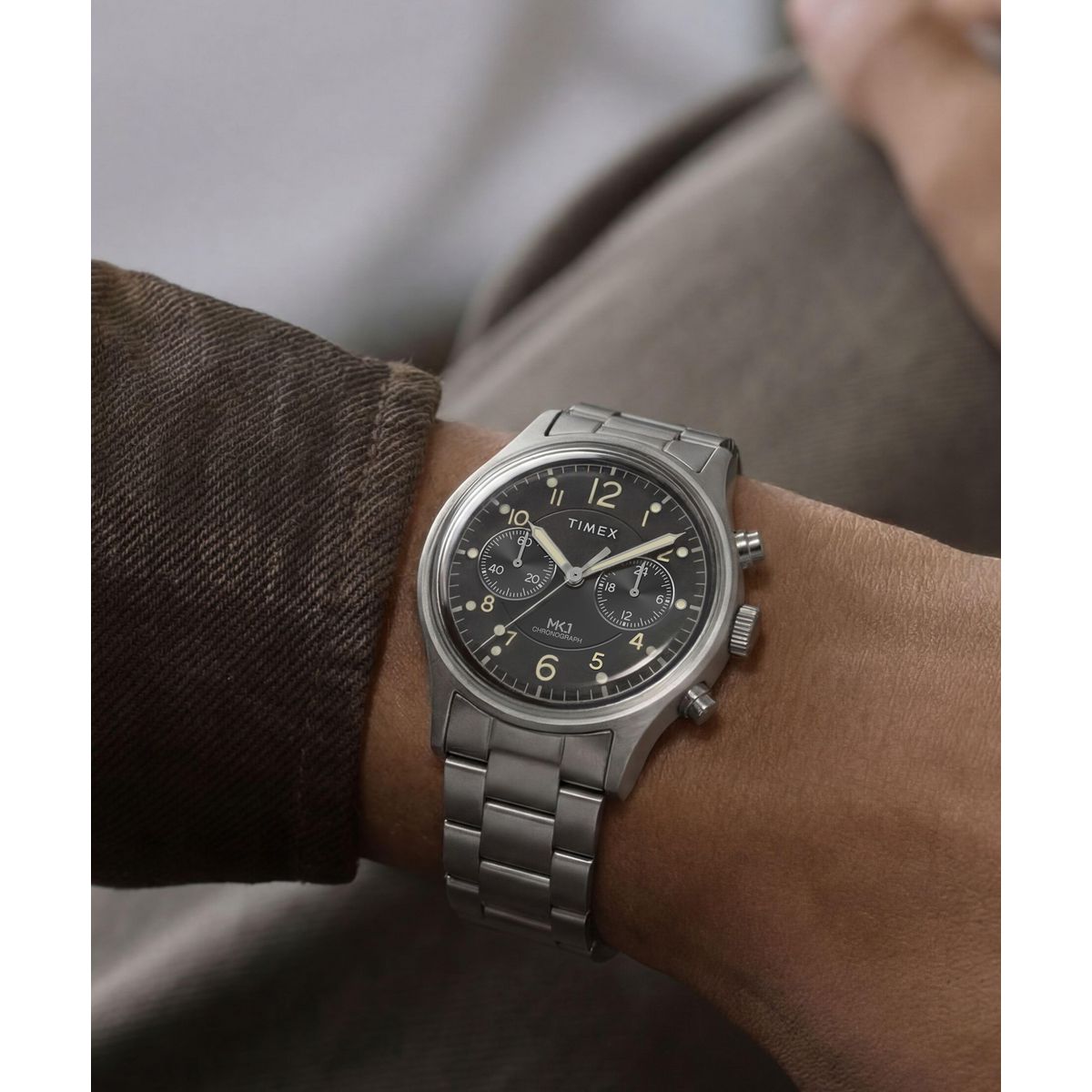Timex Round 40mm Black Dial Analog Men Watch - TW2Y71000UJ Watch Timex