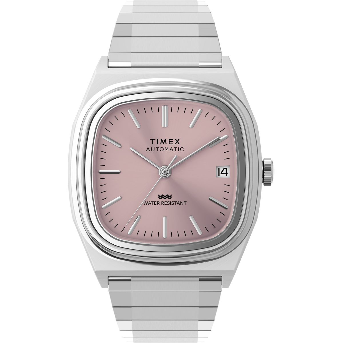 Timex Square 34mm Pink Dial Mechanical Automatic Men Watch - TW2Y66800IK