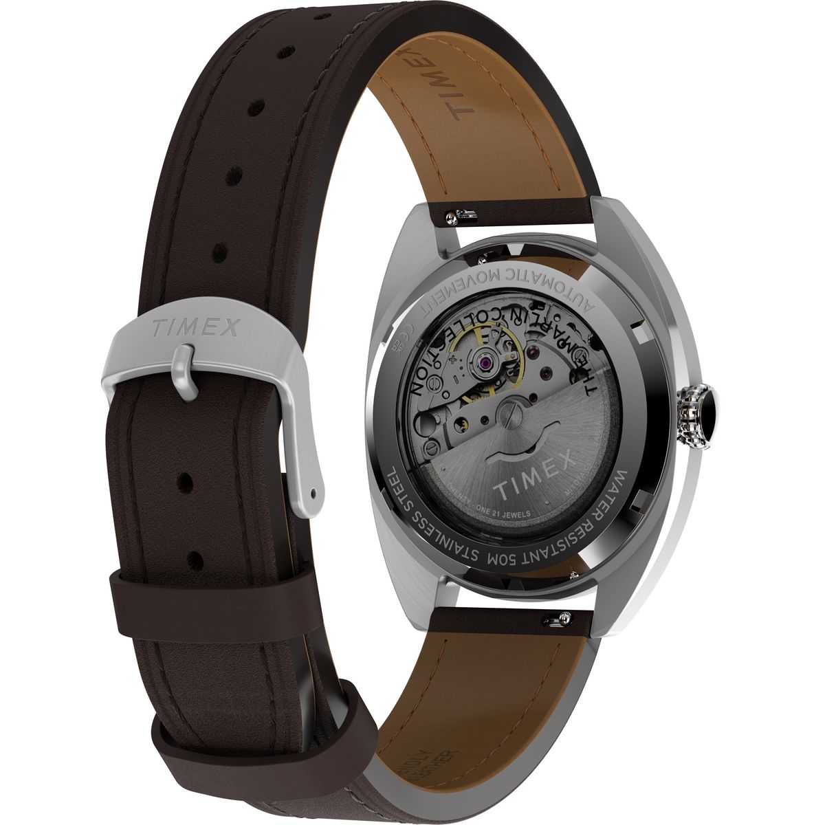Timex Marlin Tonneau 37mm Silver Dial Mechanical Automatic Men Watch - TW2Y65200UJ Watch Timex