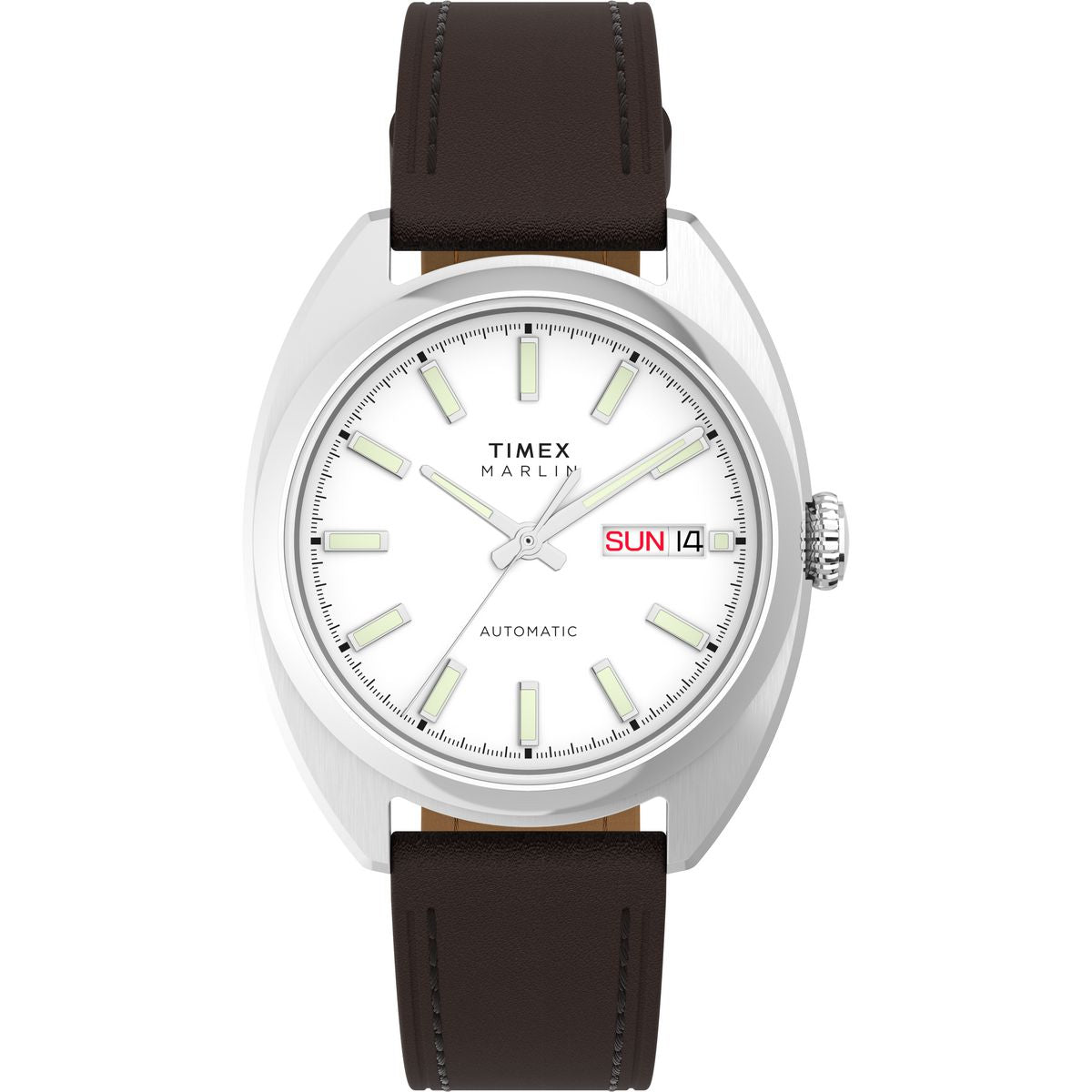 Timex Marlin Tonneau 37mm Silver Dial Mechanical Automatic Men Watch - TW2Y65200UJ Watch Timex