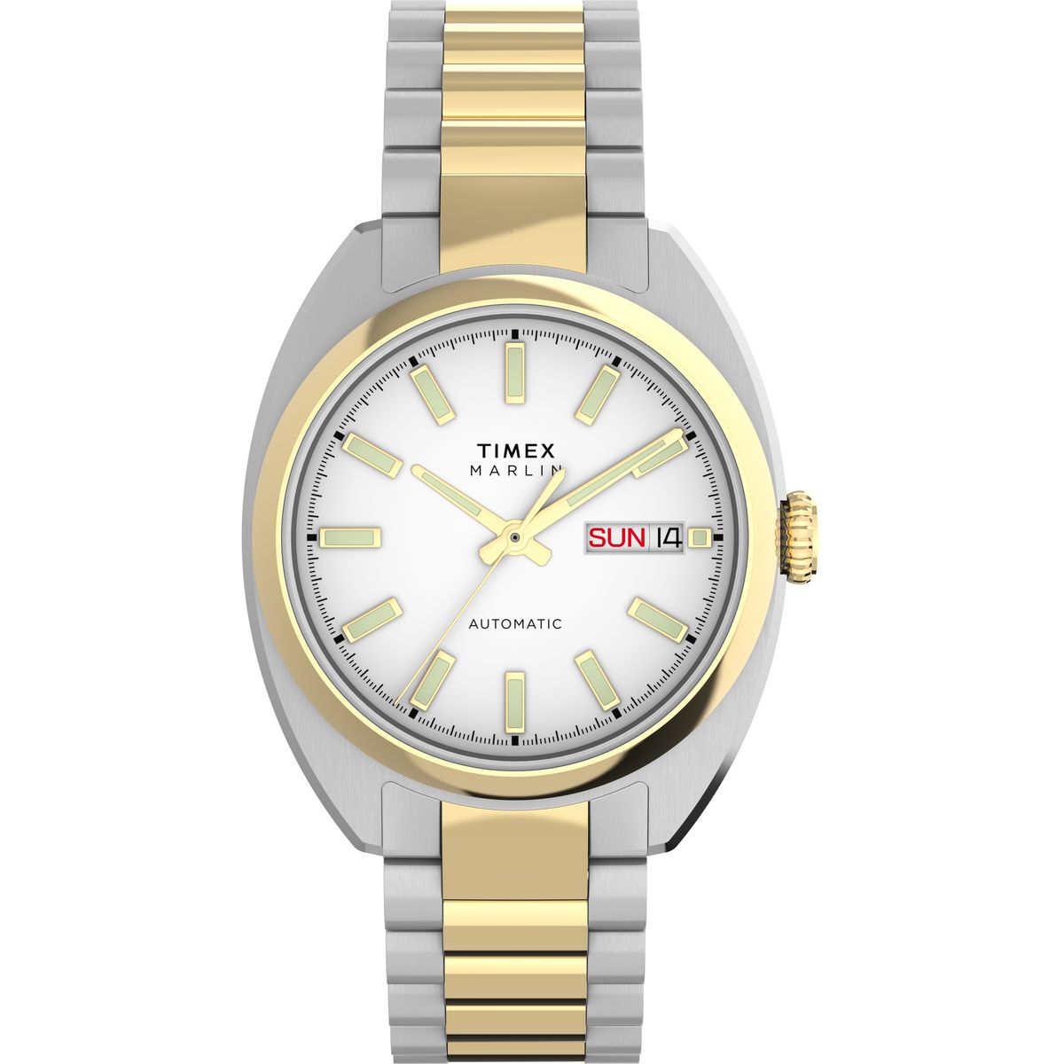 Timex Marlin Tonneau 37mm Silver Dial Mechanical Automatic Men Watch - TW2Y65100UJ Watch Timex