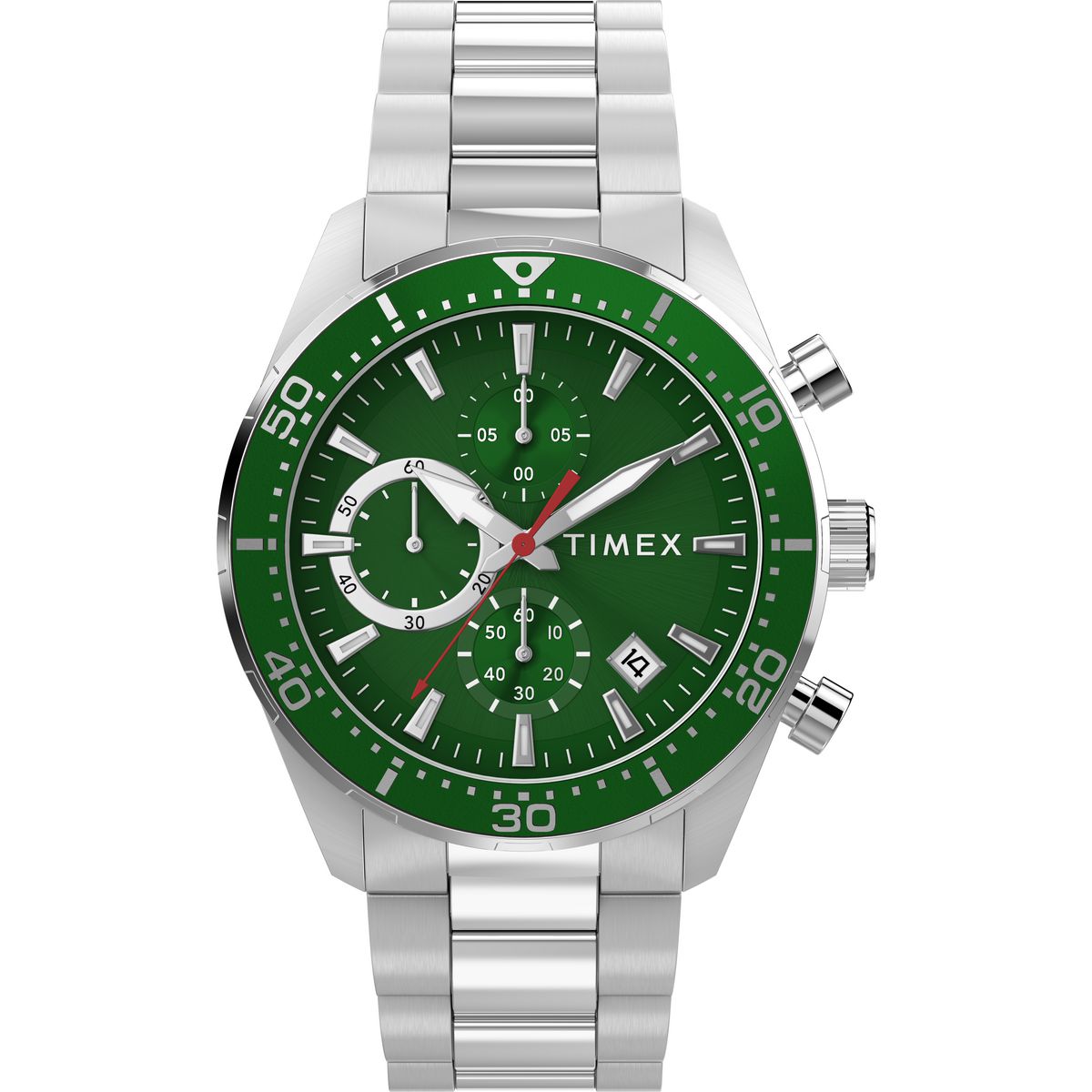 Timex Trend Round 42mm Green Dial Analog Men Watch - TW2Y62100UJ Watch Timex